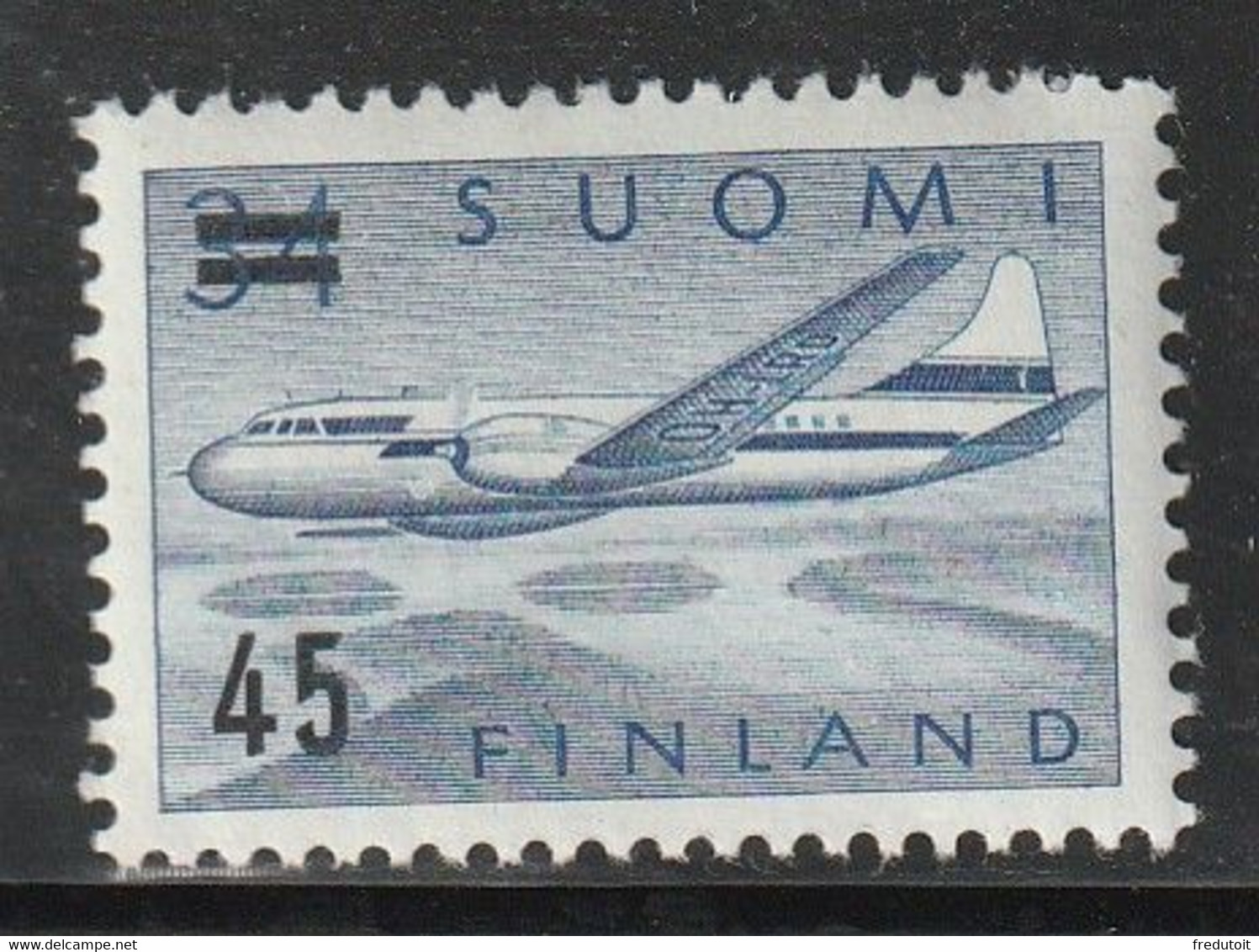 FINLANDE - Poste Aérienne N°7 ** (1959) Surchargé - Nuevos