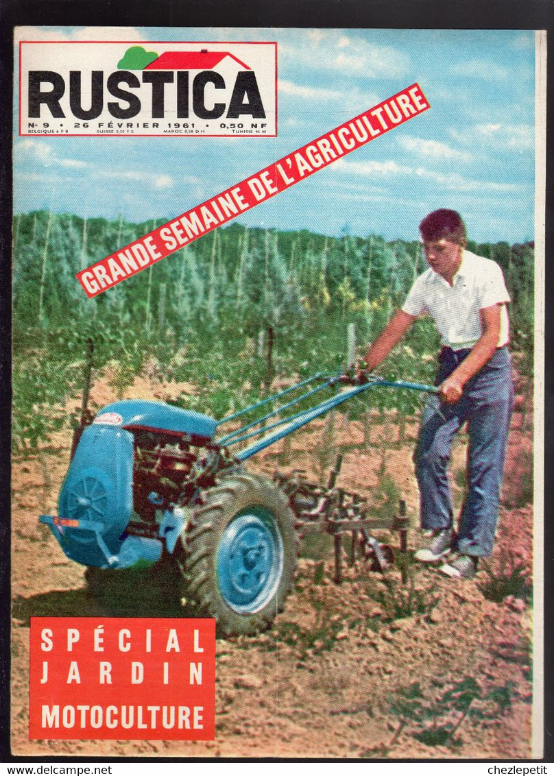 RUSTICA N°9 1961 Motoculteur Greffage Chasse Pêche French Gardening Magazine - Garden