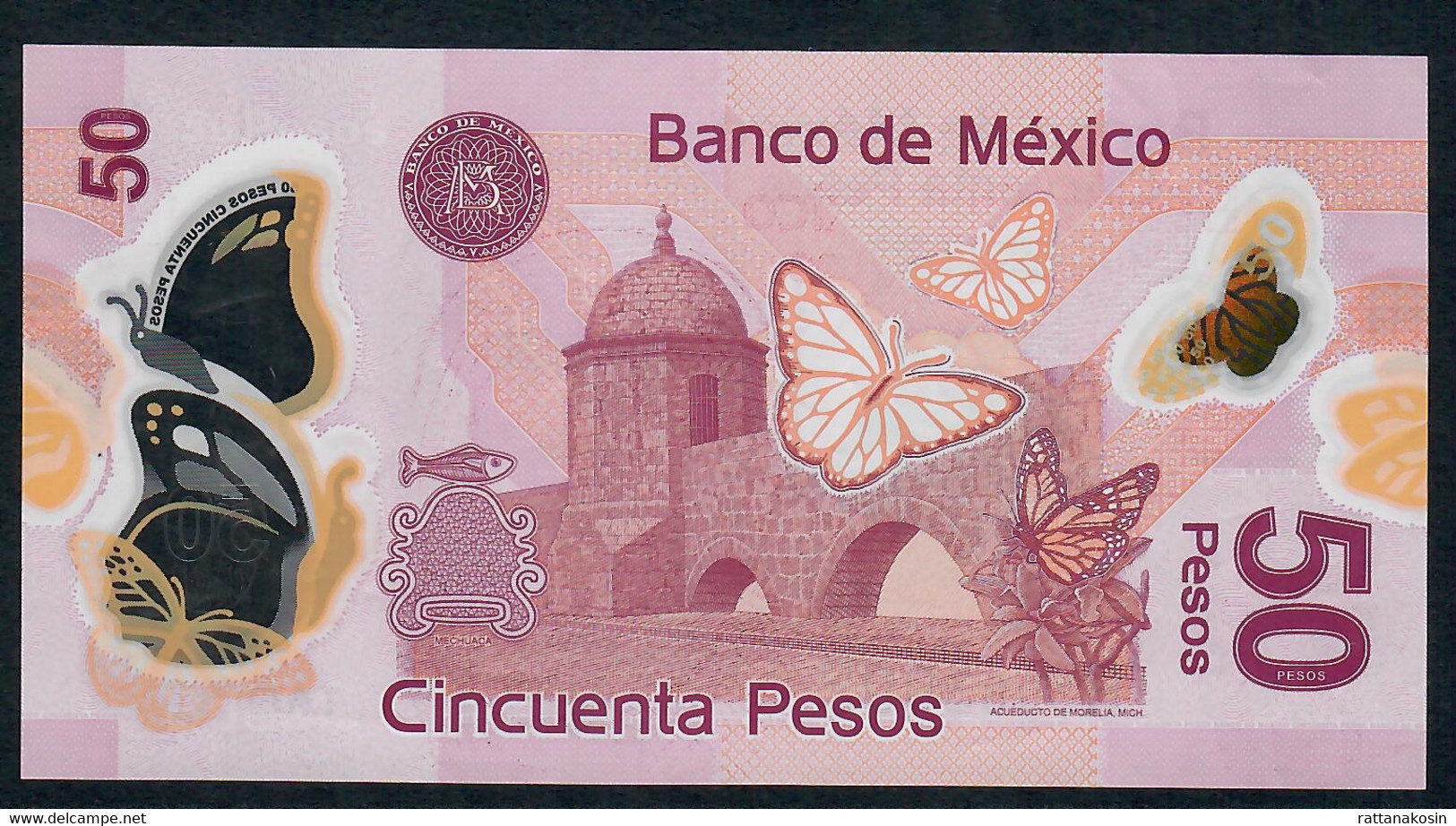 MEXICO P123Al 50 PESOS 10.6.2019  Serie AG   #R398...  VF NO P.h. - Mexique