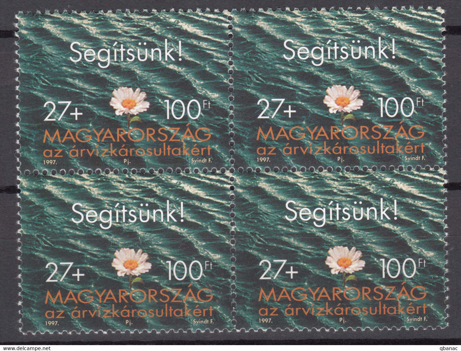 Hungary 1997 Mi#4467 Mint Never Hinged Piece Of 4 - Unused Stamps