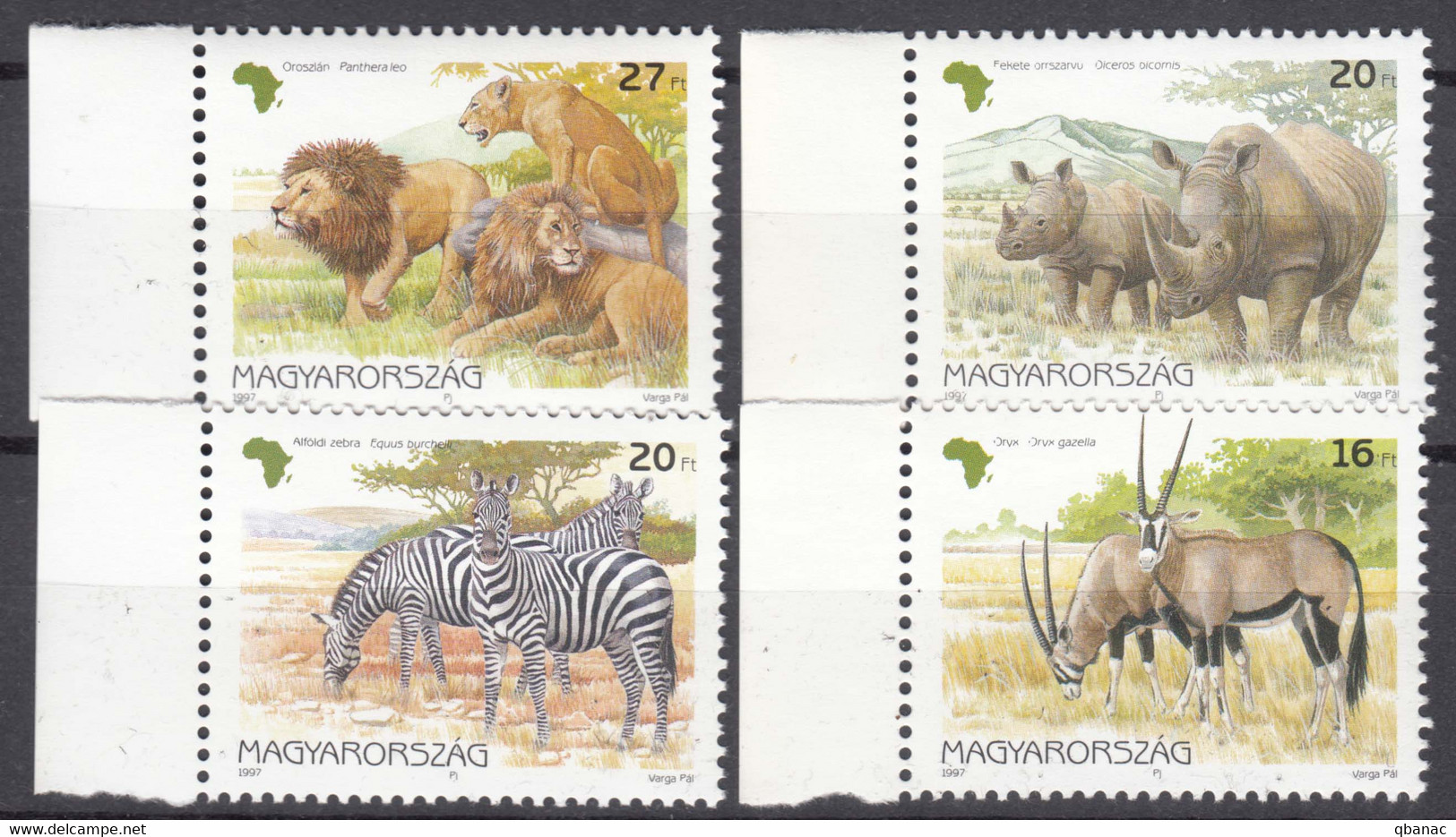 Hungary 1997 Animals Mi#4450-4453 Mint Never Hinged - Neufs