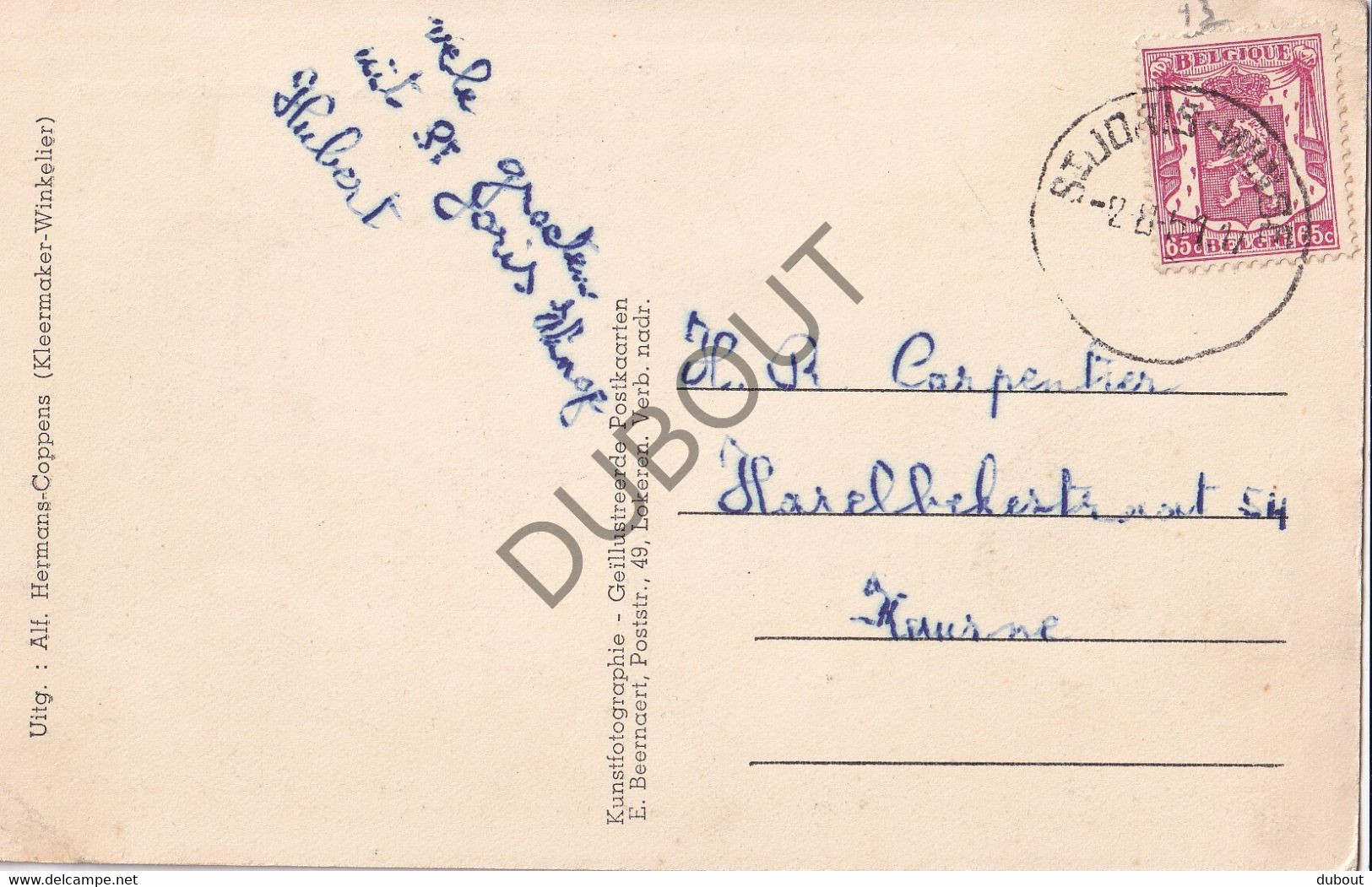 Postkaart/Carte Postale -  Sint-Joris-Winge - Diestsche Steenweg - Kaart + Moederkaart - Uniek! (C3516) - Tielt-Winge