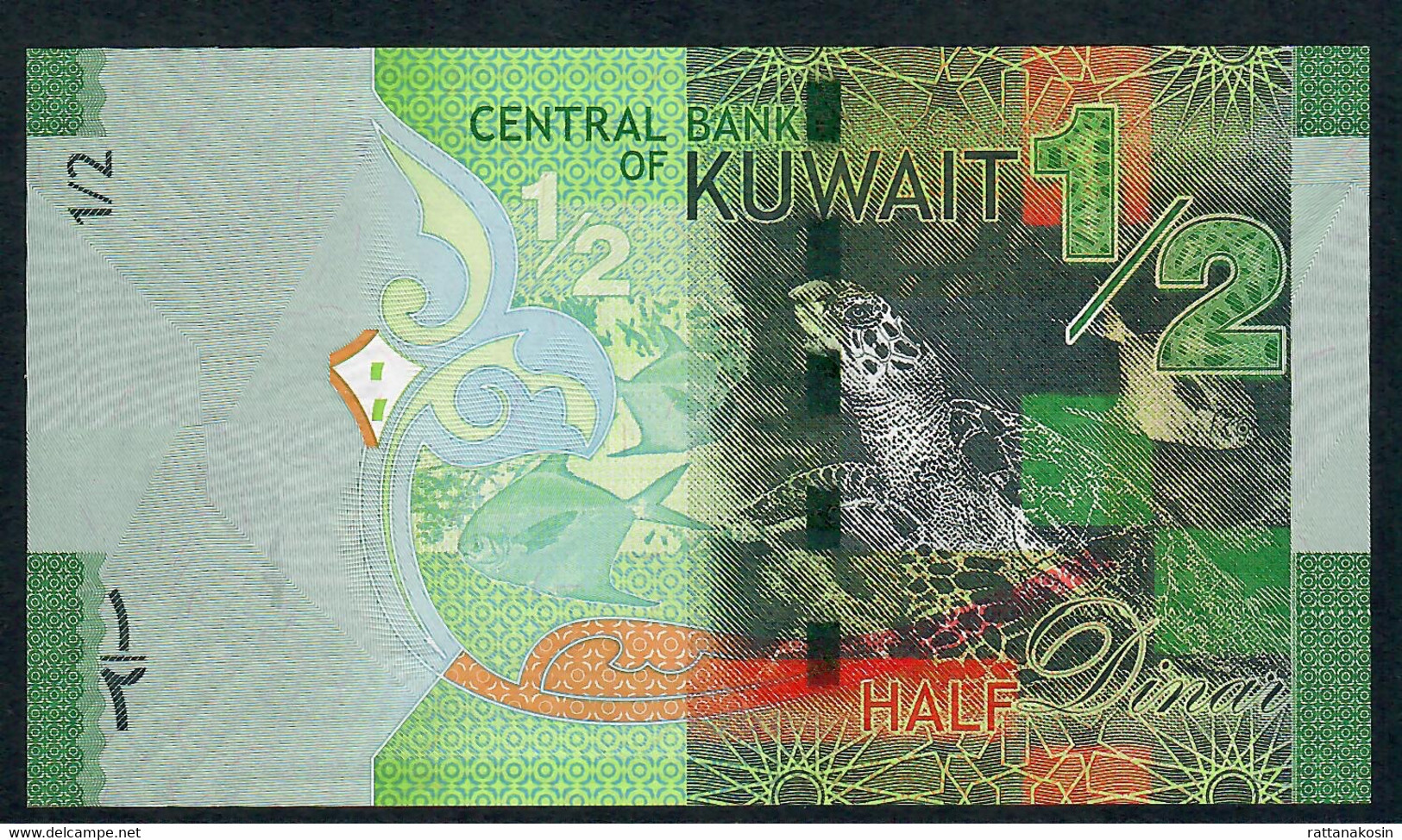 KUWAIT P30a 1/2 DINAR 2014 FIRST SIGNATURE #BF/06 UNC. - Koweït