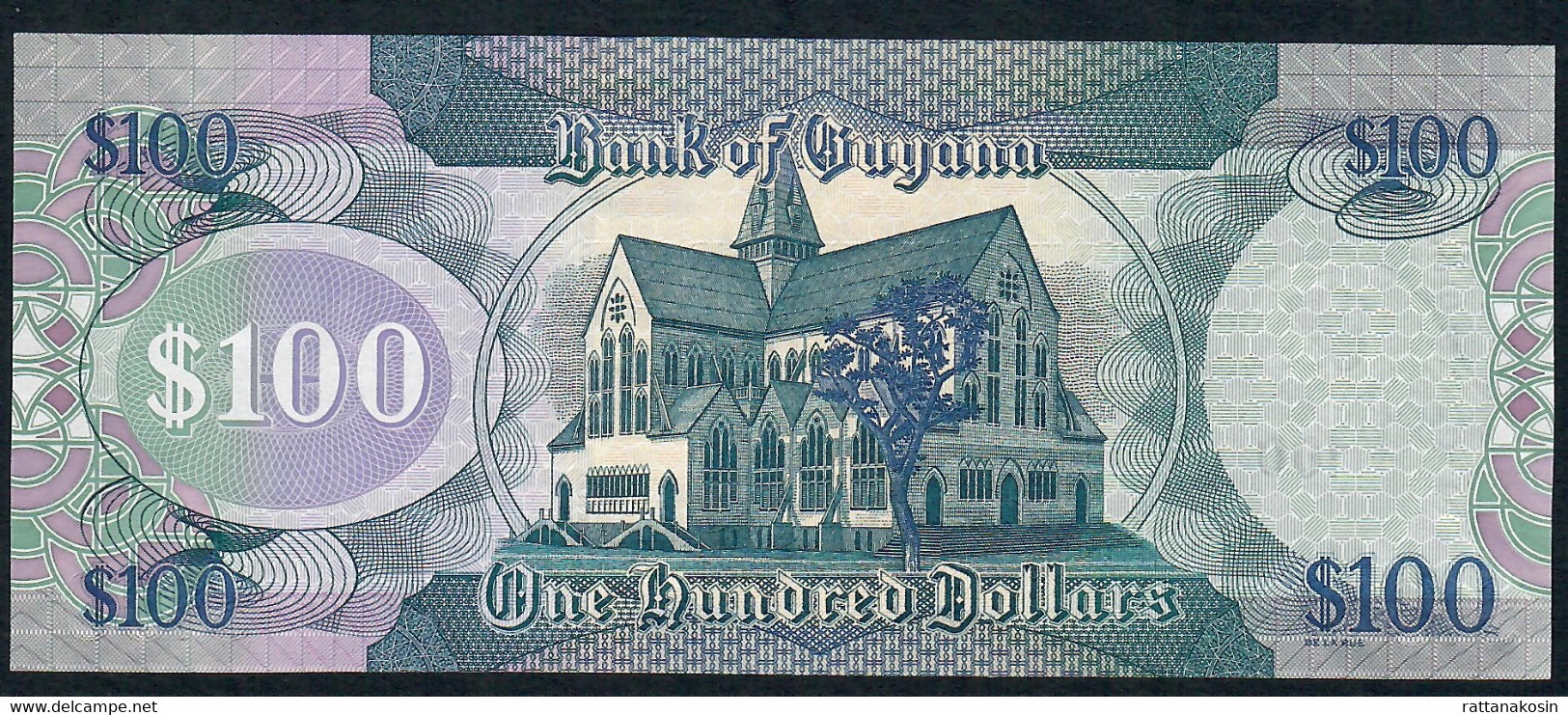 GUYANA P36d 100 DOLLARS 2006 #B/69 Signature 15 UNC. - Guyana