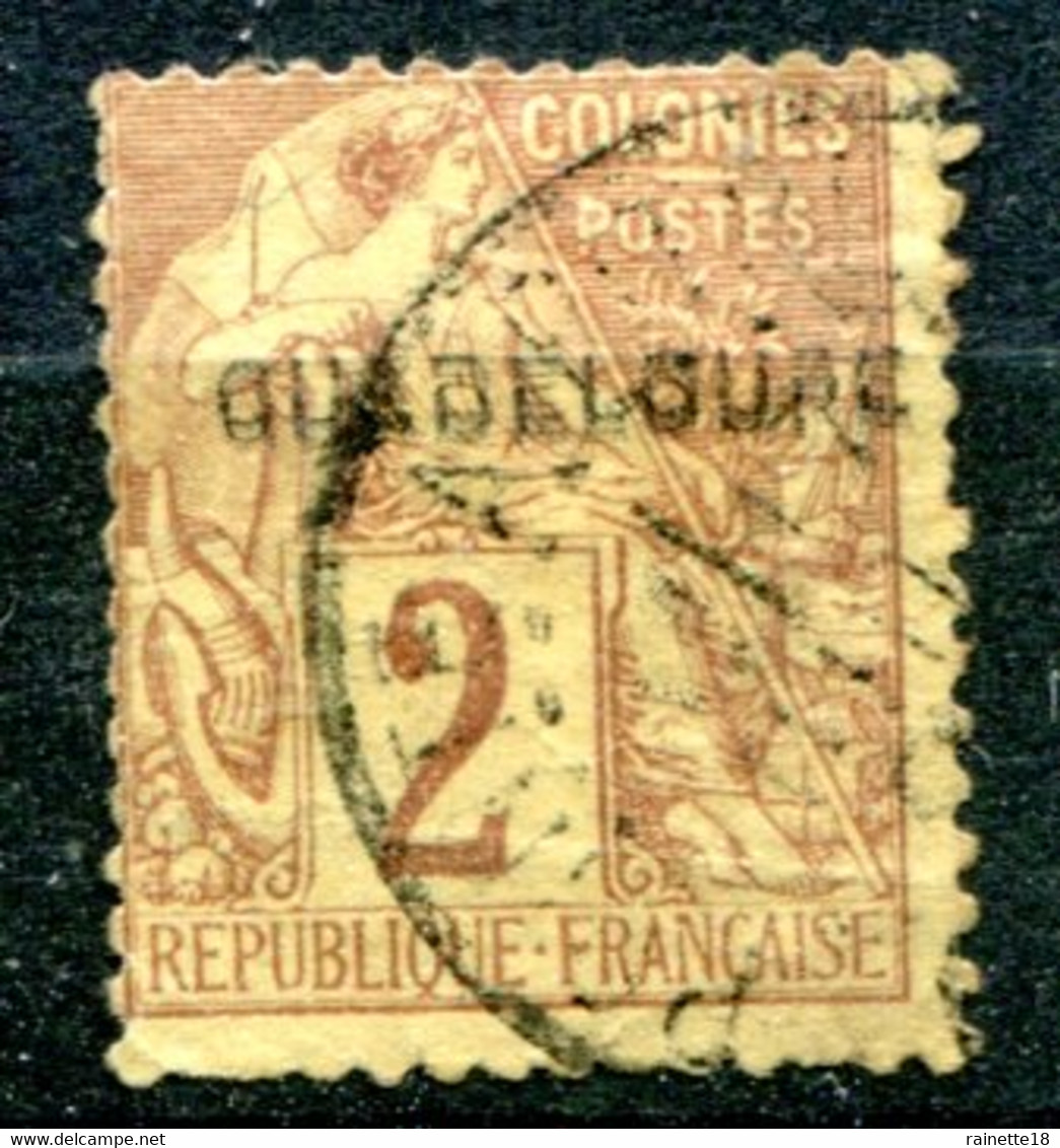 Guadeloupe       15e  Oblitéré     Double Surcharge - Oblitérés