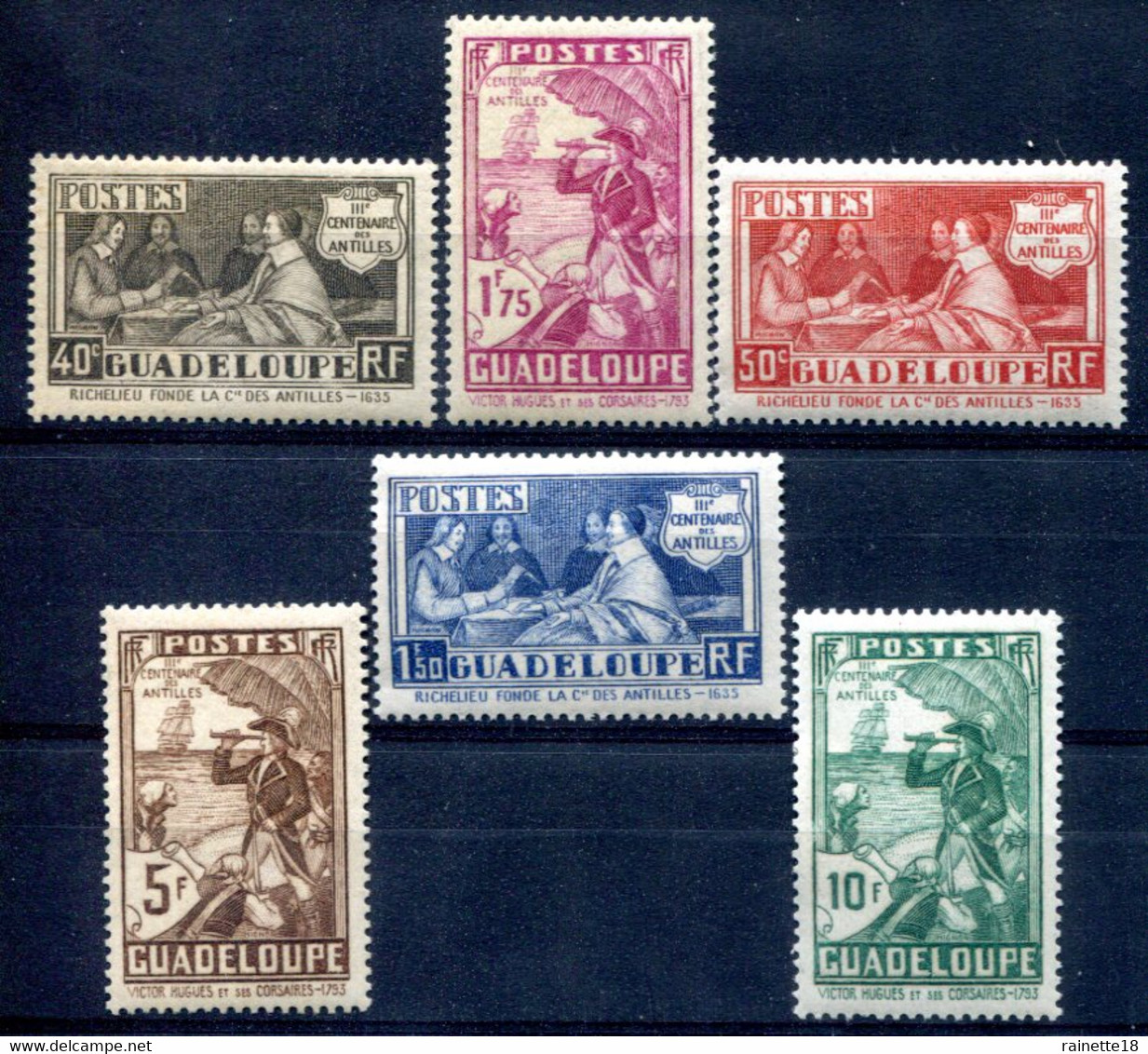 Guadeloupe         127/132 * - Unused Stamps