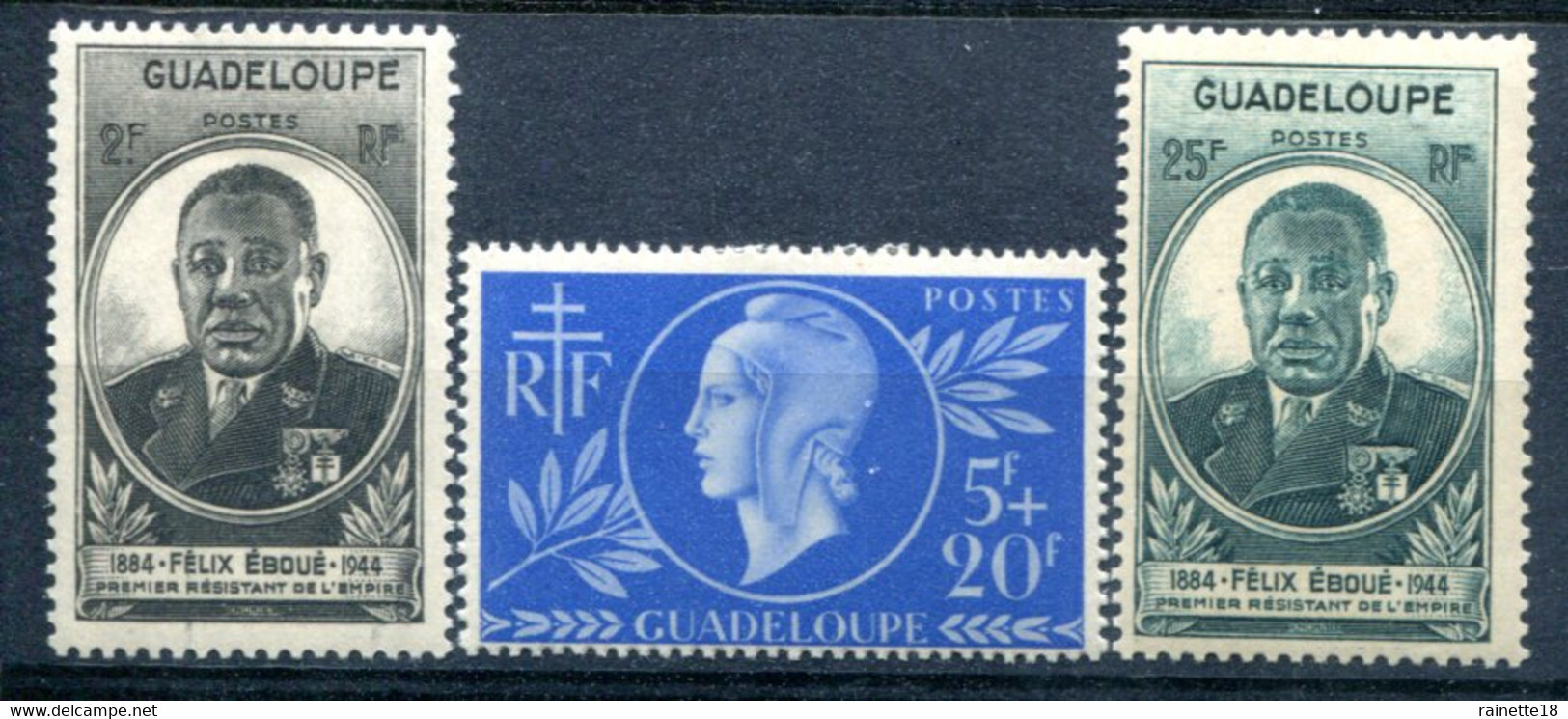 Guadeloupe        175/177 * - Unused Stamps