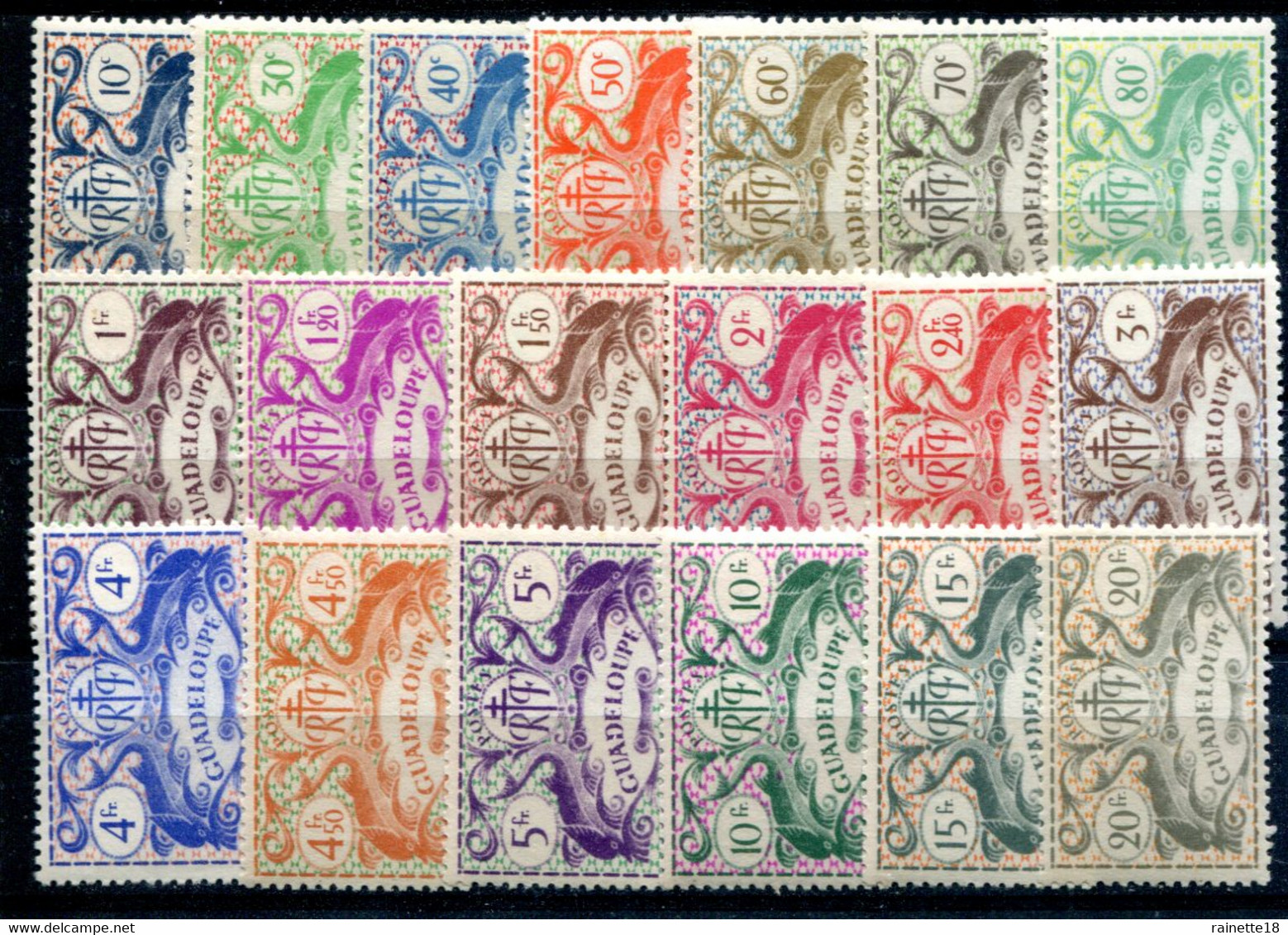 Guadeloupe           178/196 * - Unused Stamps