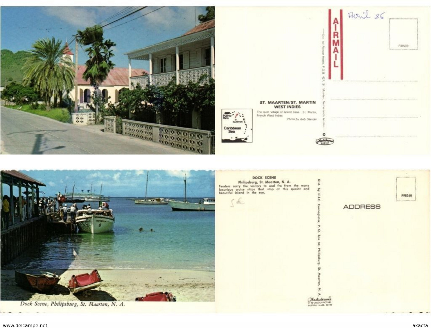 ST.MAARTEN DUTCH WEST INDIES CARIBBEAN ISLANDS 17 Modern Postcard (L6105) - Saint-Martin