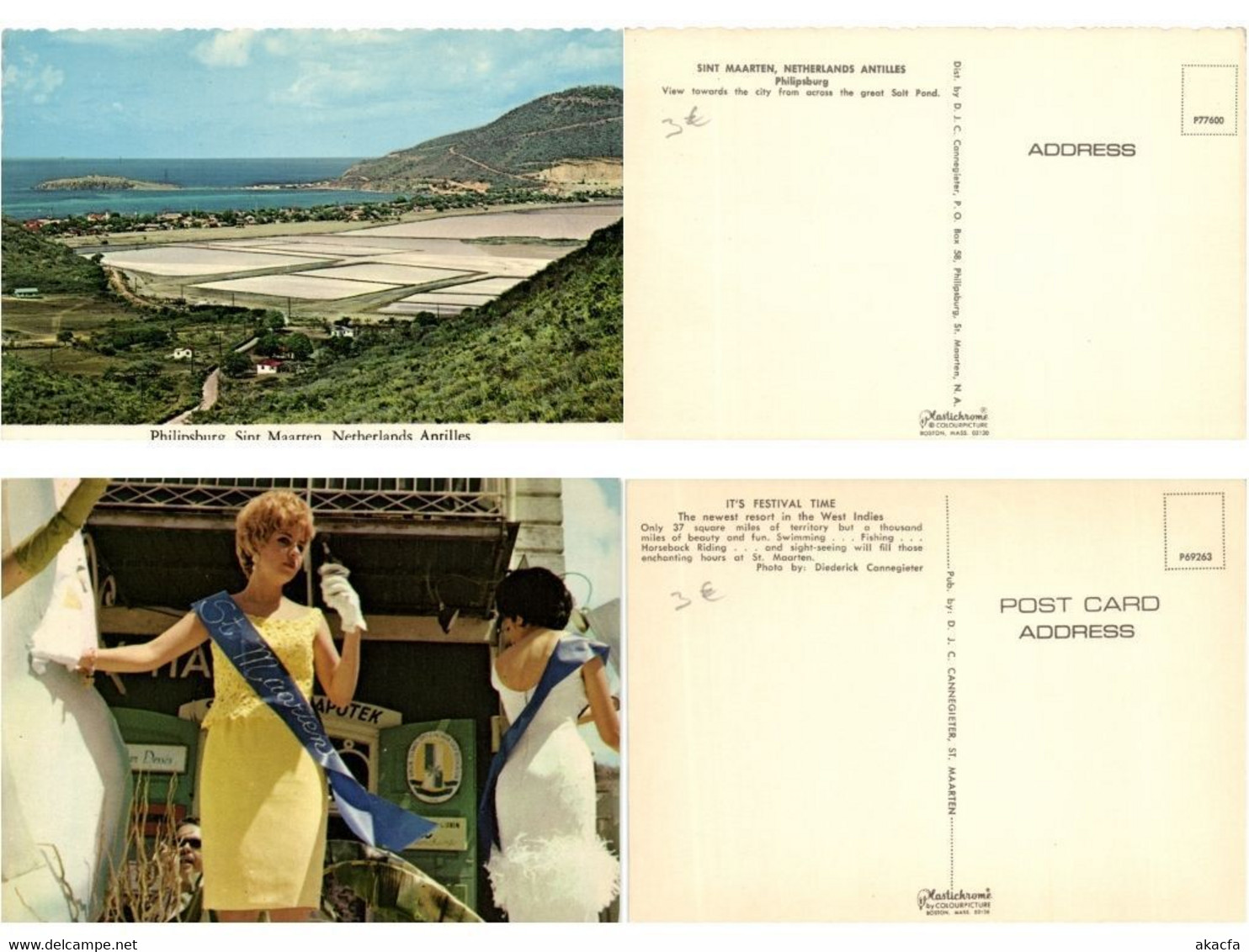 ST.MAARTEN DUTCH WEST INDIES CARIBBEAN ISLANDS 17 Modern Postcard (L6105) - Saint-Martin