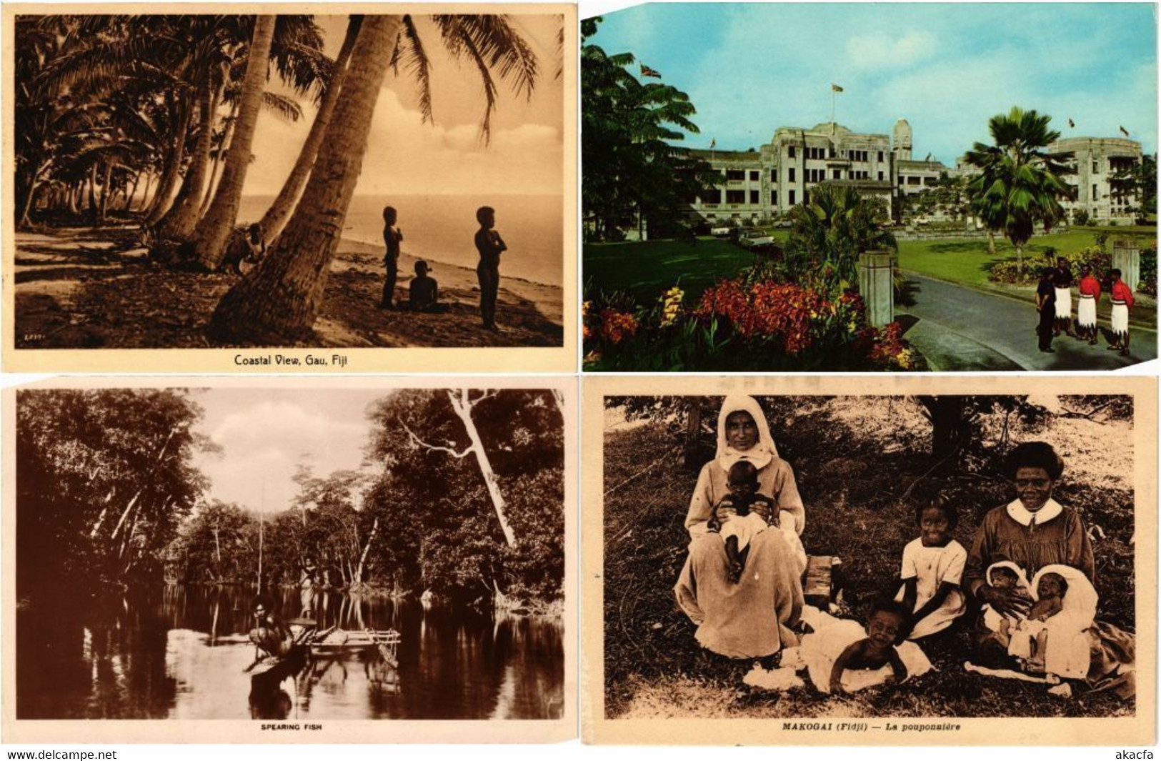 FIJI ISLANDS OCEANIA SOUTH PACIFIC 10 Vintage Postcards 1900-1960 Period (L3532) - Fidji