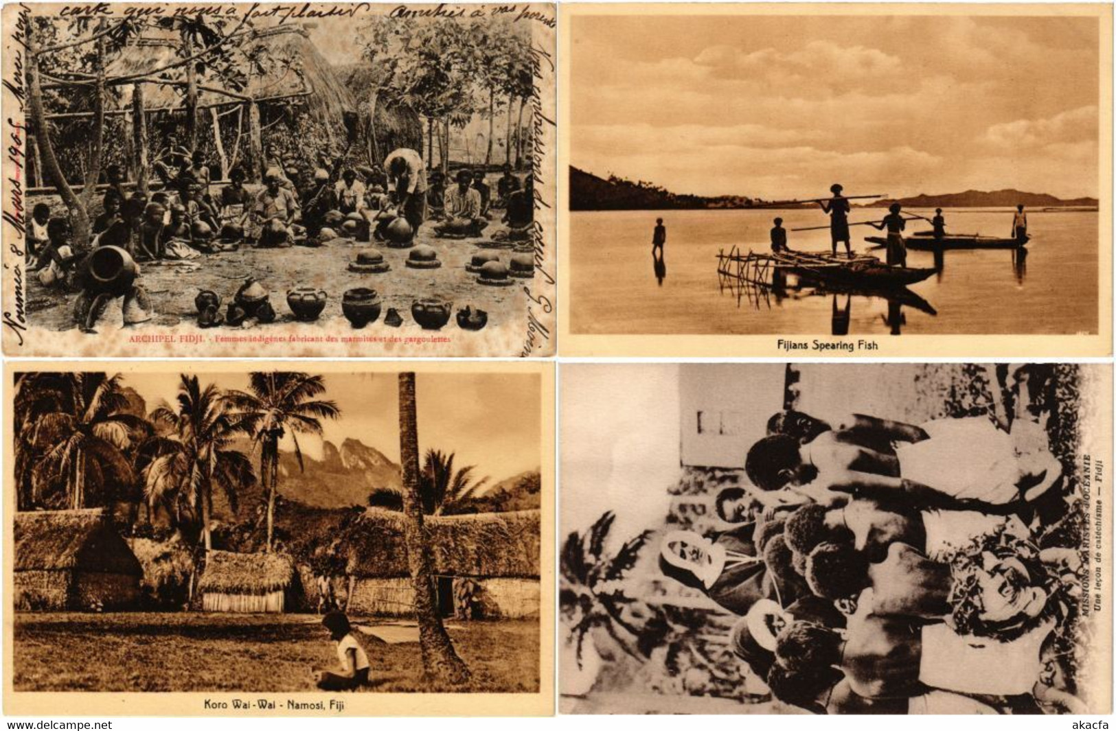 FIJI ISLANDS OCEANIA SOUTH PACIFIC 10 Vintage Postcards 1900-1960 Period (L3532) - Fidji