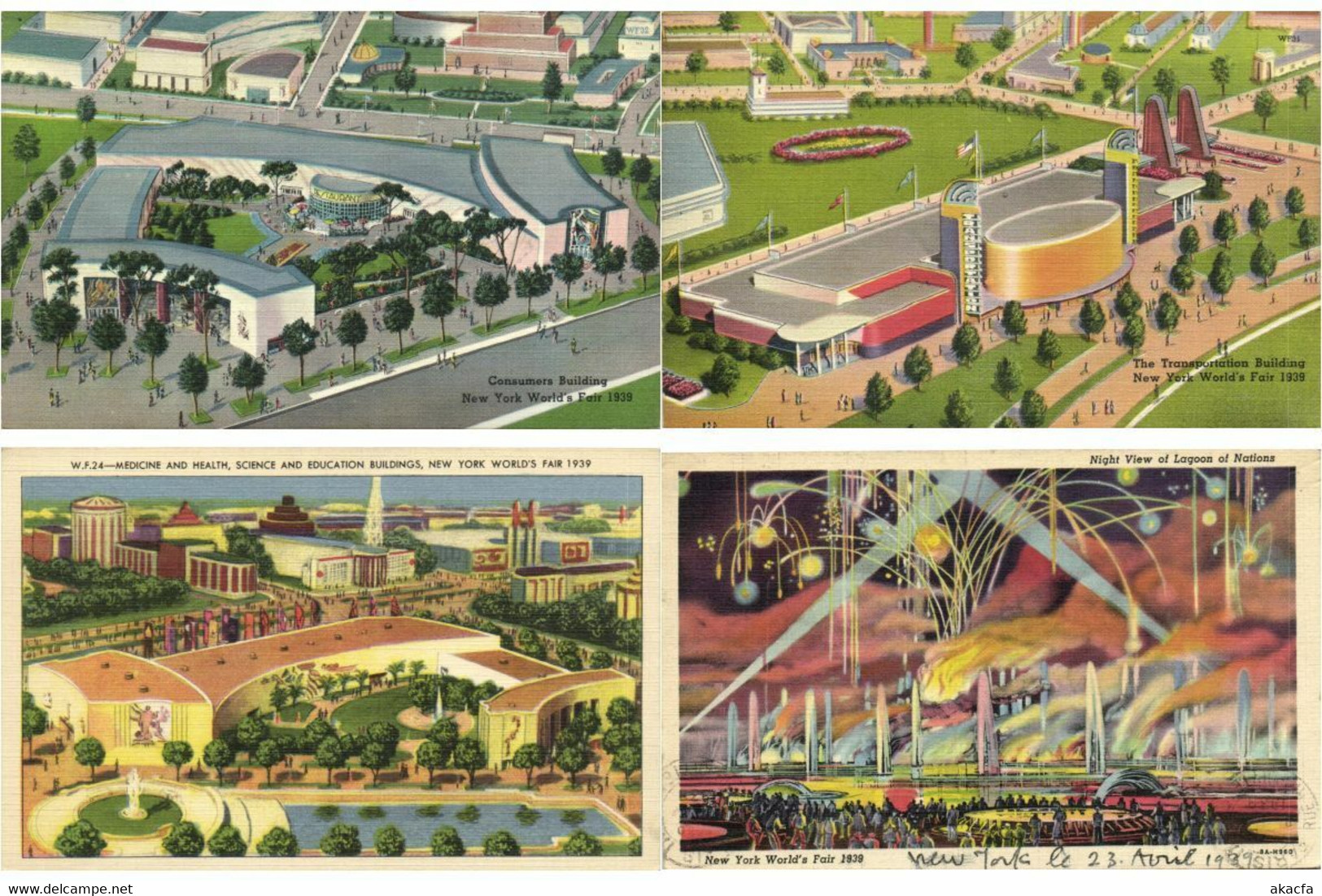 USA NEW YORK WORLD'S FAIR 1939 EXPO 17 Vintage Postcard (L3661) - Verzamelingen