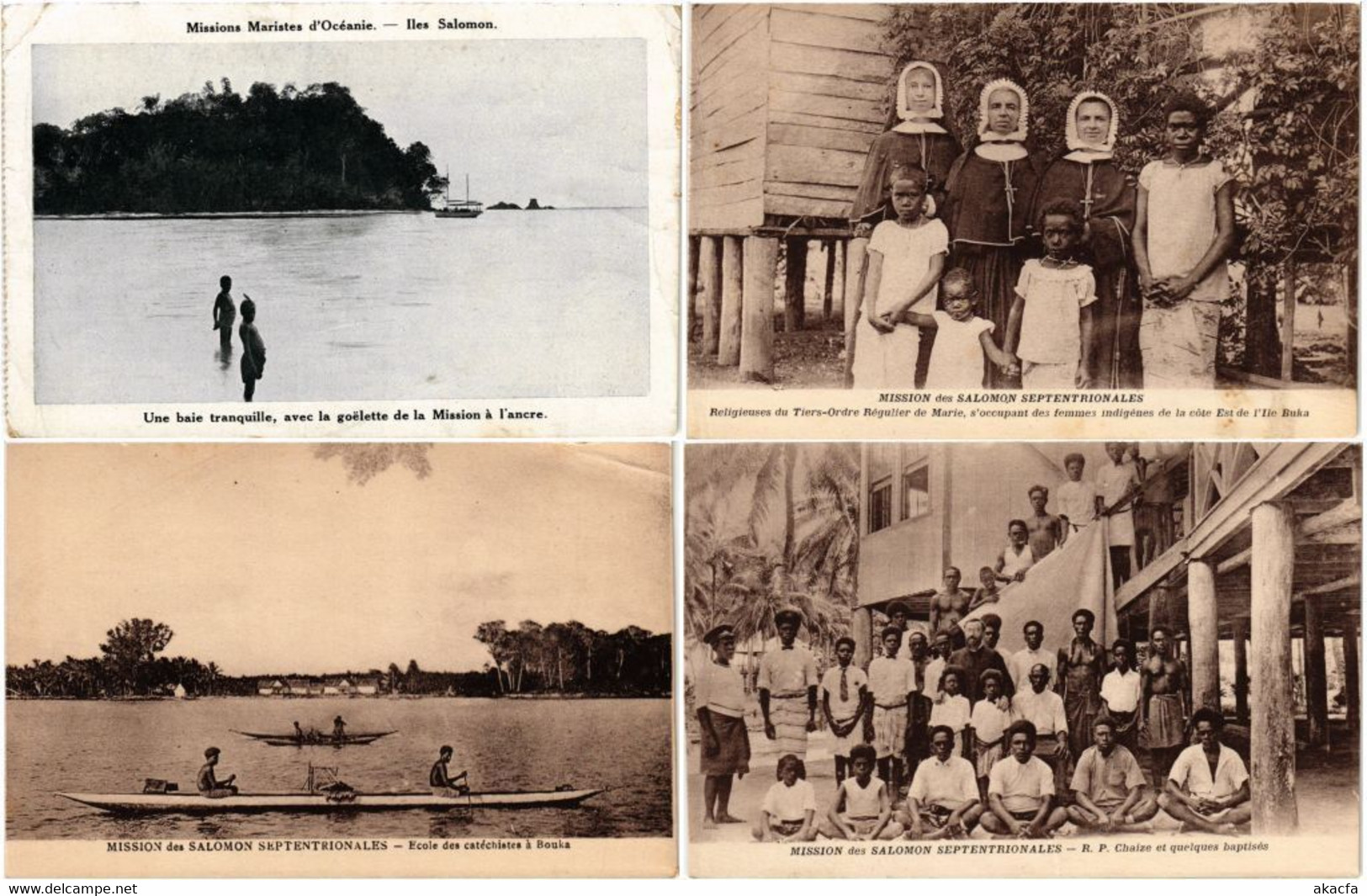 SALOMON ISLANDS OCEANIA SOUTH PACIFIC 13 Vintage Postcards (L5967) - Salomon