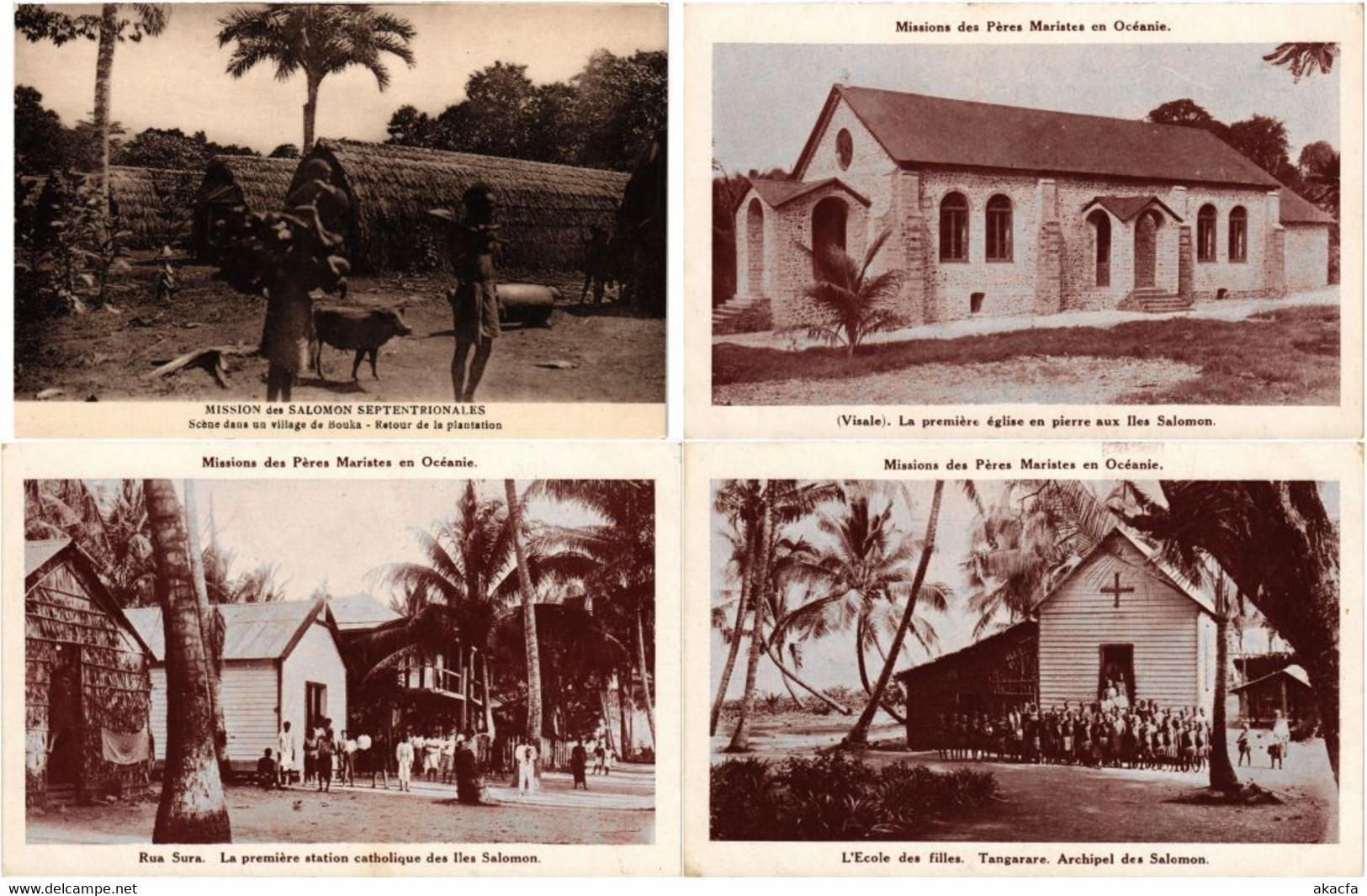 SALOMON ISLANDS OCEANIA SOUTH PACIFIC 13 Vintage Postcards (L5967) - Isole Salomon