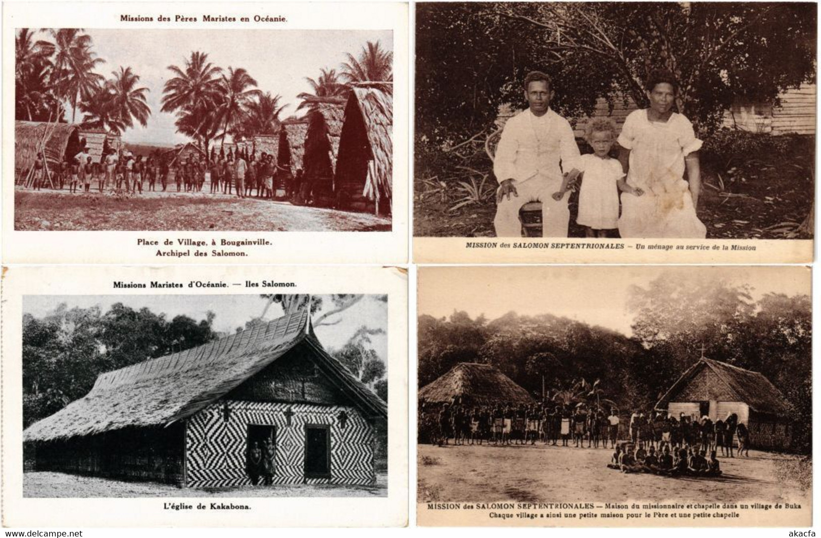 SALOMON ISLANDS OCEANIA SOUTH PACIFIC 13 Vintage Postcards (L5967) - Islas Salomon
