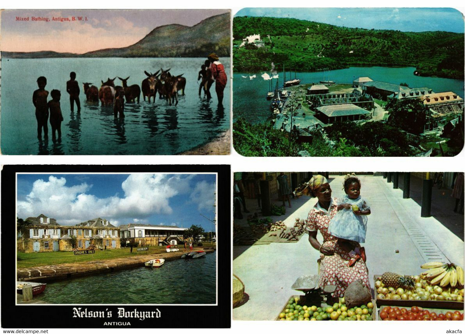 ANTIGUA BRITISH WEST INDIES CARIBBEAN 15 Vintage Postcards Pre-1970 (L2681) - Antigua & Barbuda