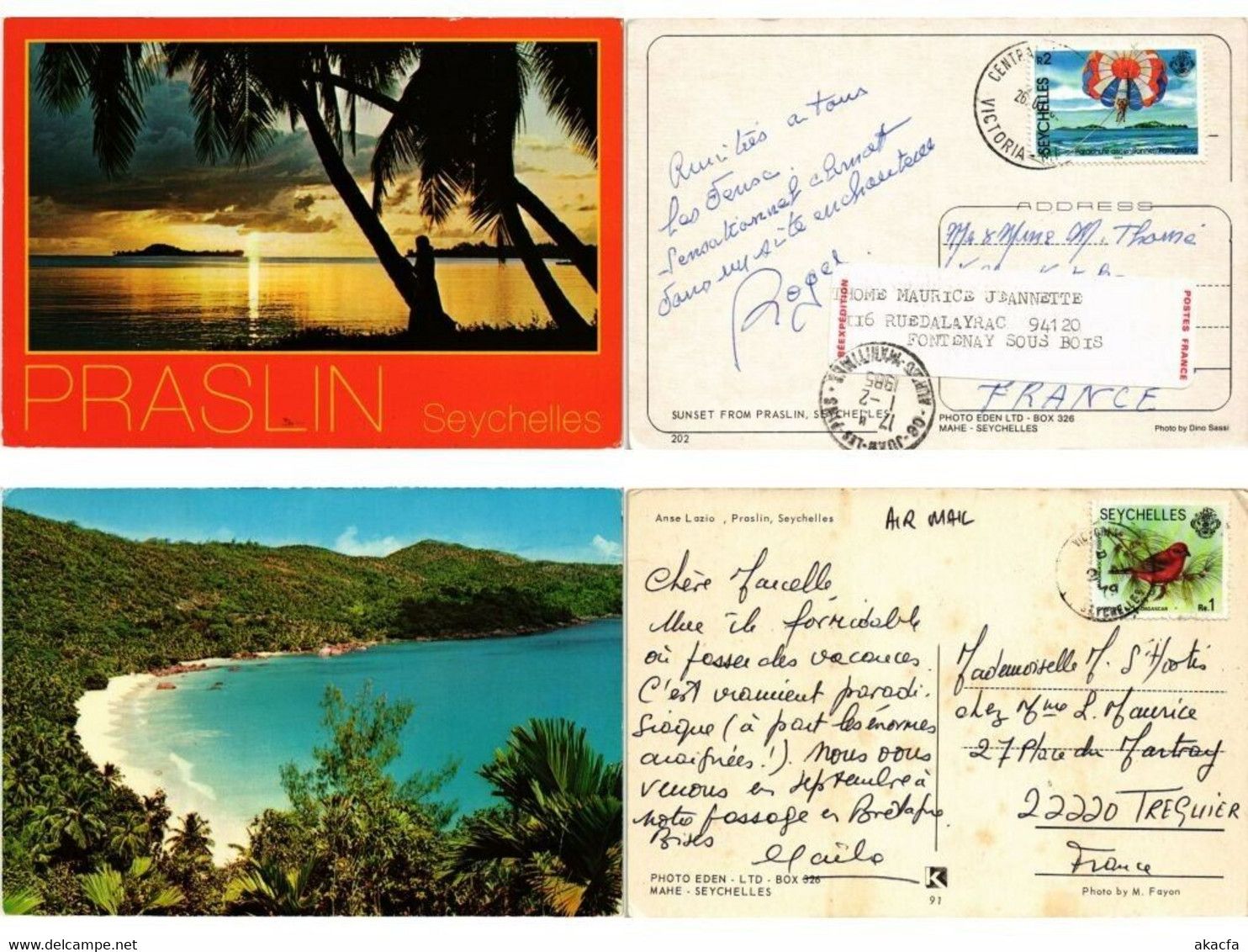 SEYCHELLES ISLANDS AFRICA 30 MODERN POSTCARDS INCL. POSTALLY USED (L5815) - Seychellen