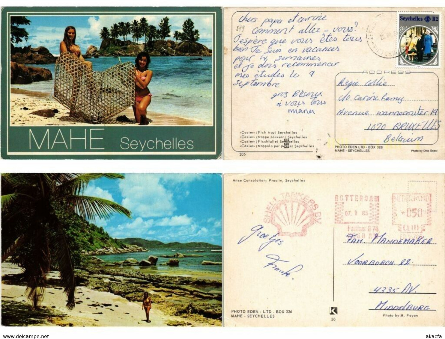 SEYCHELLES ISLANDS AFRICA 30 MODERN POSTCARDS INCL. POSTALLY USED (L5815) - Seychelles