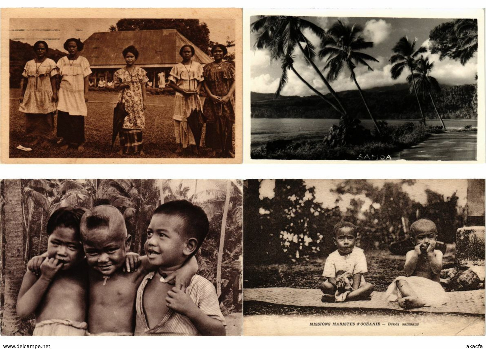 SAMOA OCEANIA SOUTH PACIFIC 13 Vintage Postcards Mostly Pre-1960 (L2692) - Samoa