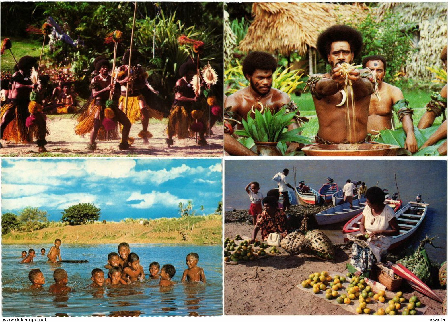 FIJI OCEANIA SOUTH PACIFIC 75 Vintage Postcards Mostly Pre-1980 (L2693) - Fidji