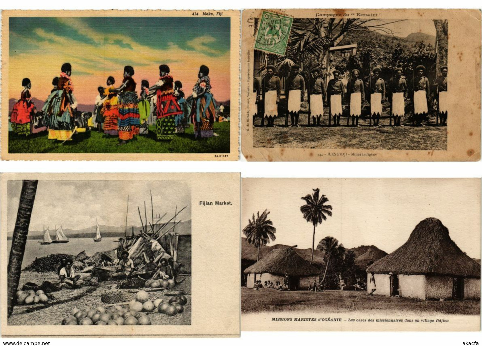 FIJI OCEANIA SOUTH PACIFIC 75 Vintage Postcards Mostly pre-1980 (L2693)