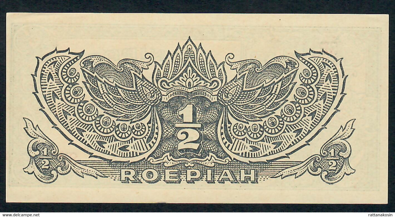 NETHERLANDS INDIES P128 1/2 ROEPIAH  1944 *IMPERIAL JAPANESE GOVERNMENT * UNC. - Indes Neerlandesas