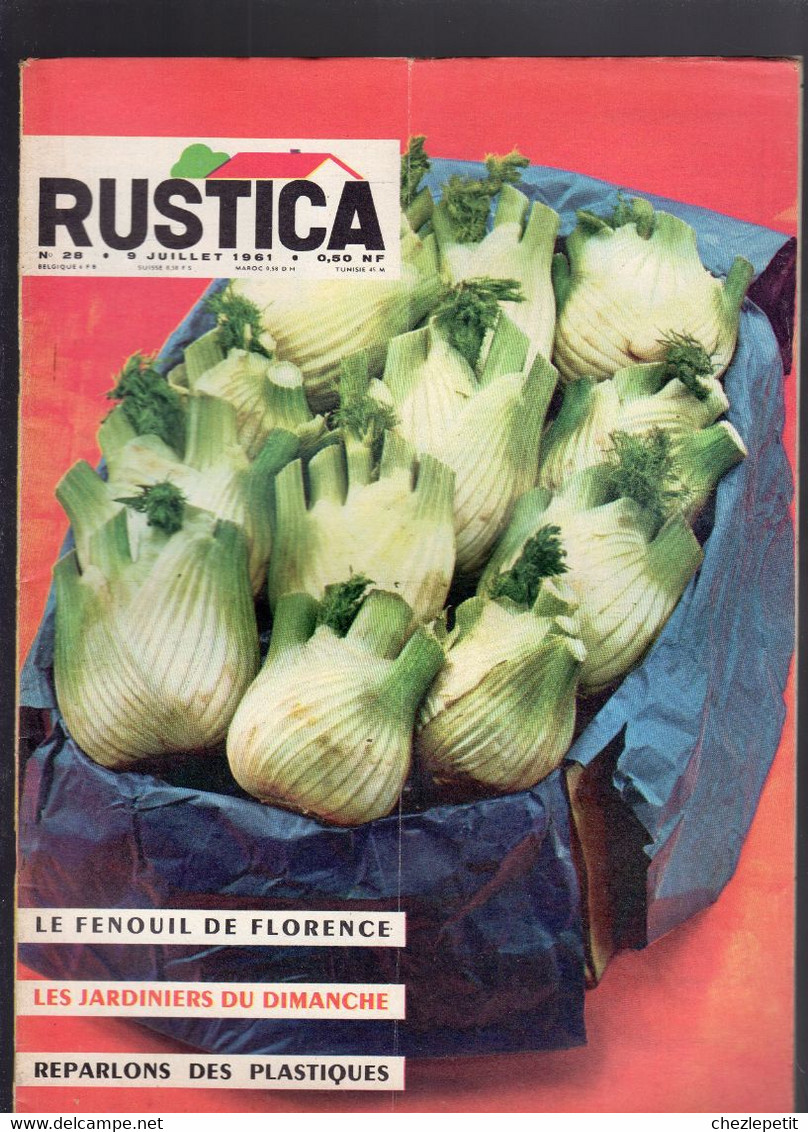 RUSTICA N°28 1961 Fenouil Tomate Capucines Lapin Pigeon Maïs Chèvre Pêche - Jardinage