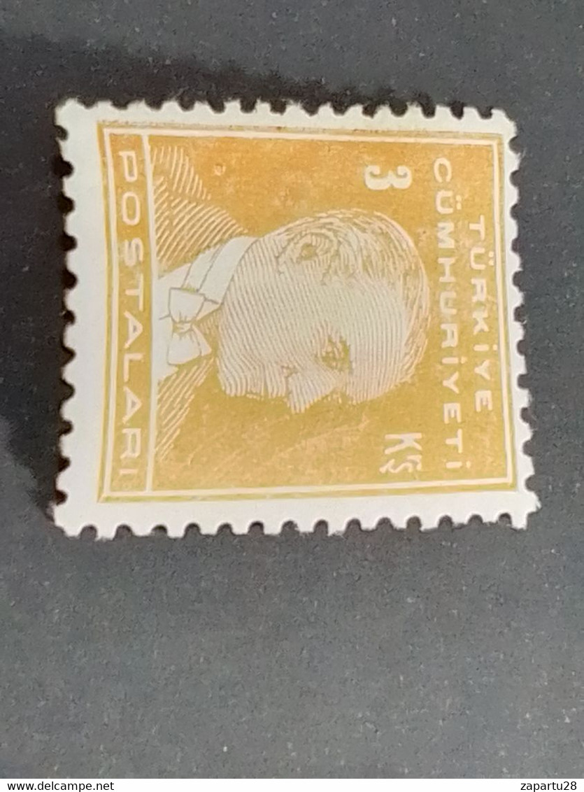 TÜRKEY--1930-40 -  3K ATATÜRK  DAMGASIZ - Unused Stamps