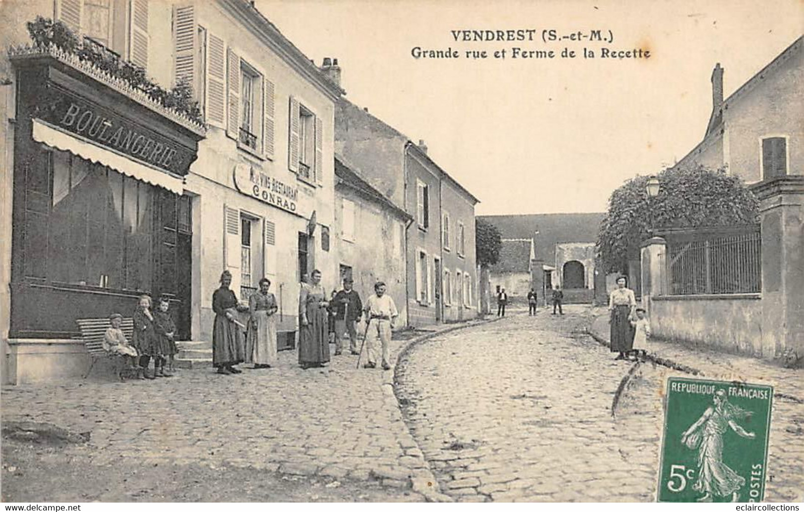 Vendrest            77          Grande Rue Ferme De La Recette Et Boulangerie           (voir Scan) - Altri & Non Classificati