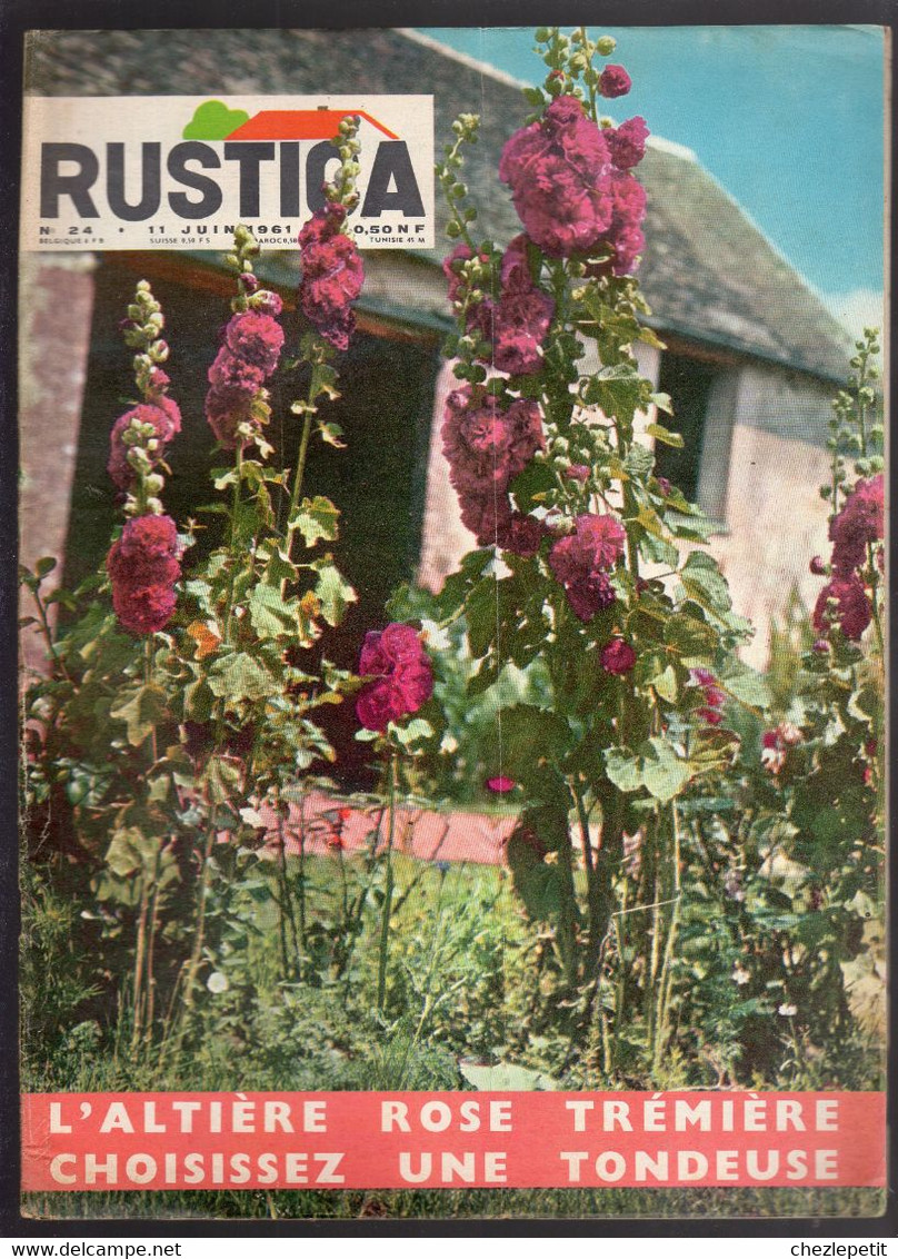 RUSTICA N°24 1961 Giroflée Champignons La Tondeuse Asperge Cerisier Pêche En Mer - Jardinage