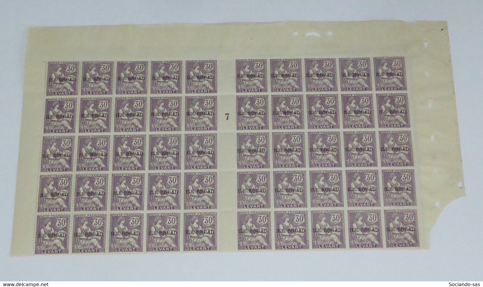 ROUAD - 1916-20 - N°Yv. 12 - Type Mouchon 30c Violet - Bloc De 50 - Bord De Feuille - Neuf Luxe ** / MNH - Unused Stamps