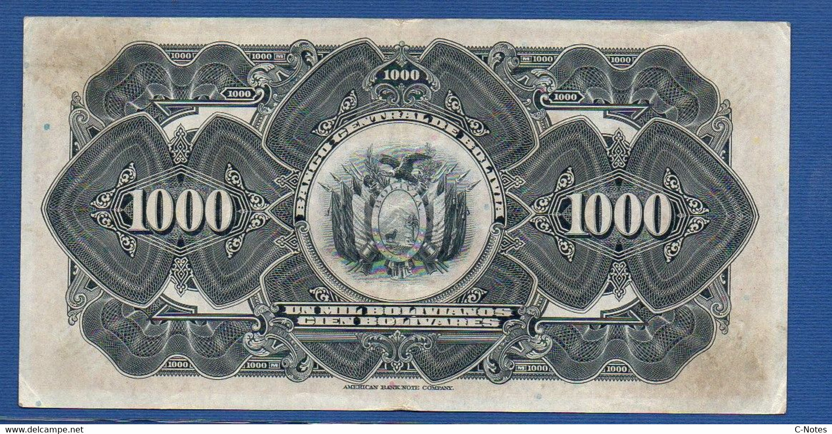 BOLIVIA - P.127b – 1000 Bolivianos L.1928 VF+, Serie A 14188 - Bolivie