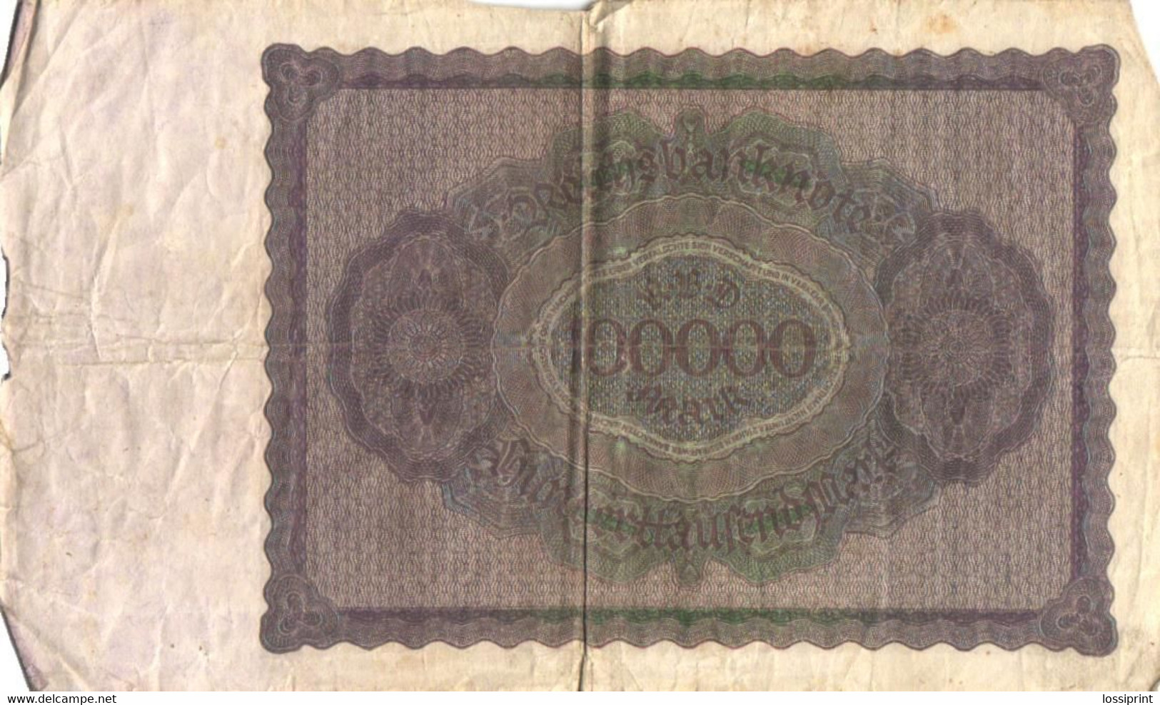 Germany:100000 Marks 1923 - 100.000 Mark