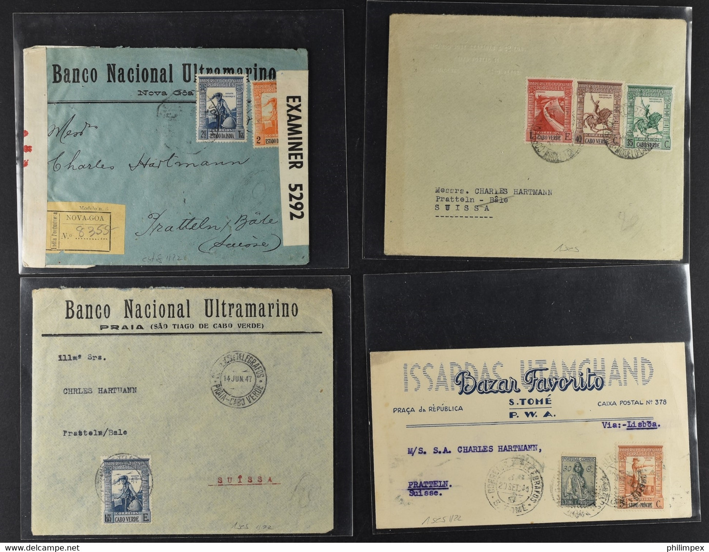 PORTUGESE COLONIES 7 ENVELOPES: INDIA, CABO VERDE, S. THOMÉ E PRINCIPE 1920-70, POSTAL HISTORY - Other & Unclassified