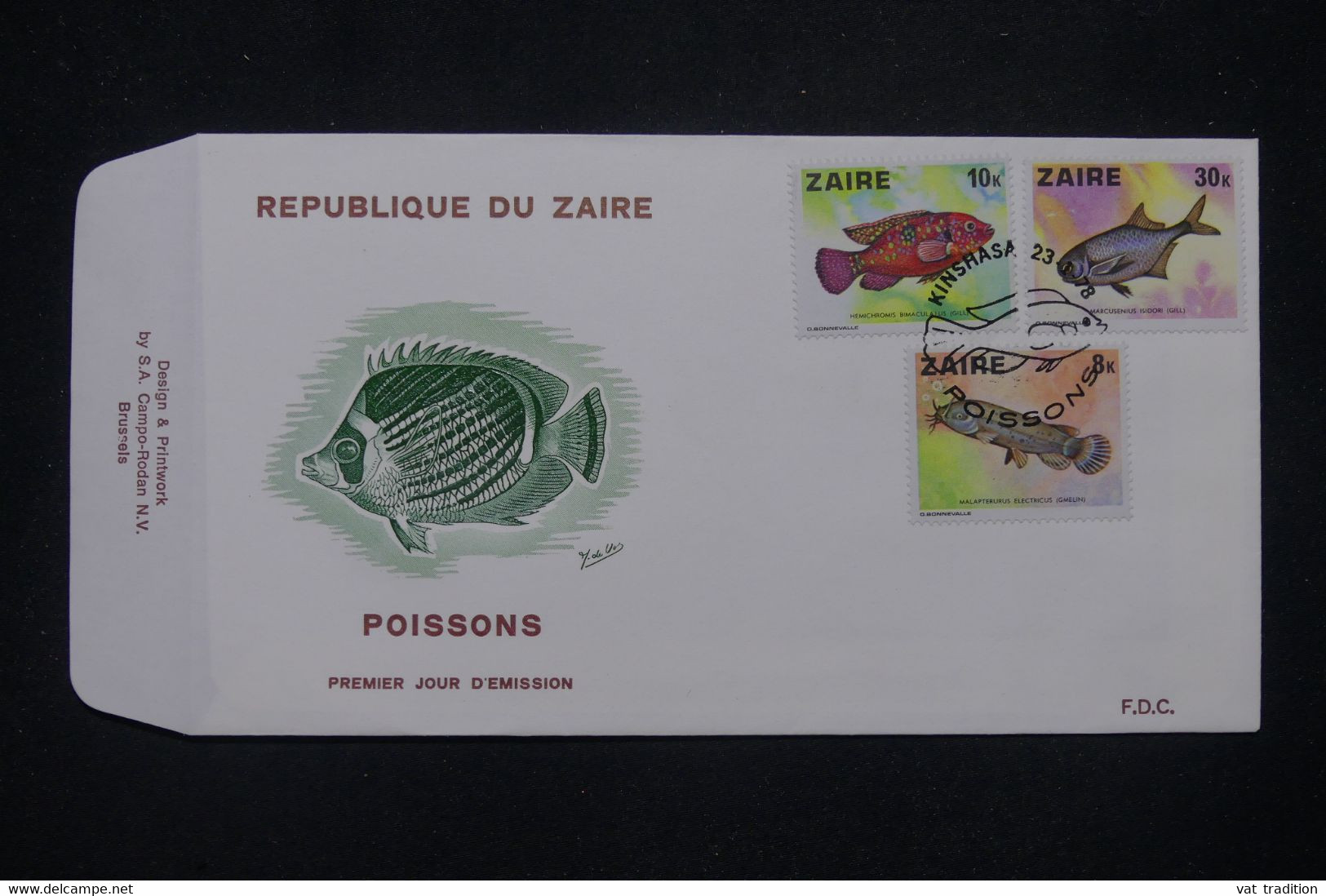 ZAÏRE - Enveloppe FDC En 1978 - Poissons - L 140098 - 1971-1979