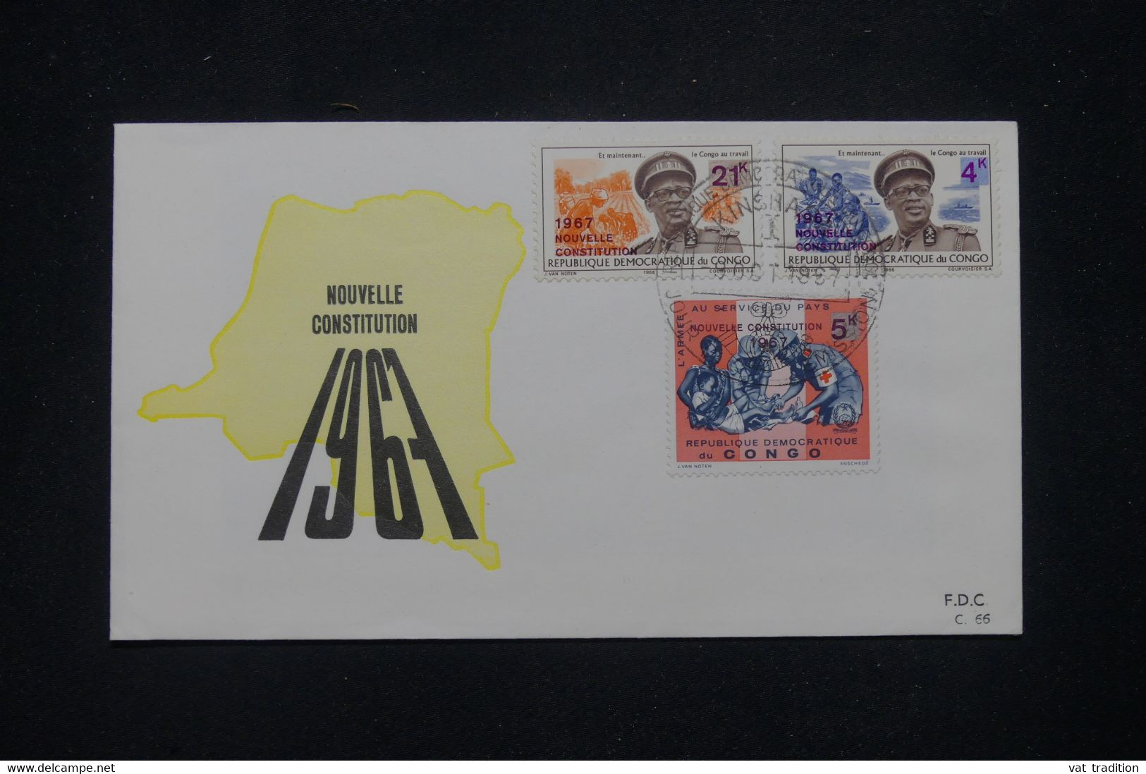 CONGO - Enveloppe FDC En 1967 - Nouvelle Constitution - L 140104 - FDC