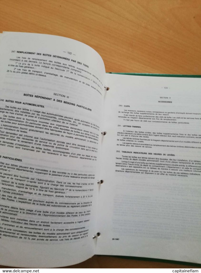 L202 - 1973 Instruction Générale Postes Et Télécommunications Fasc IV (Dépôt, Expédtion, Transport Matériel Postal PTT - Amministrazioni Postali