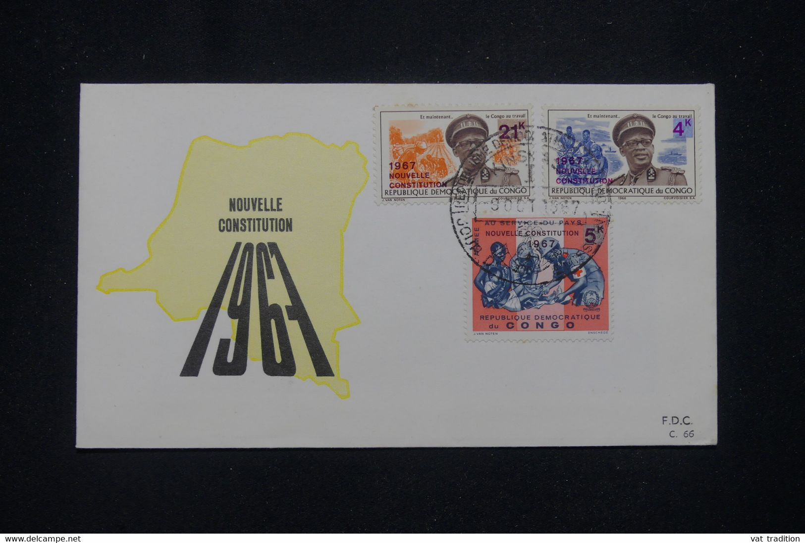 CONGO - Enveloppe FDC En 1967 - Nouvelle Constitution - L 140106 - FDC