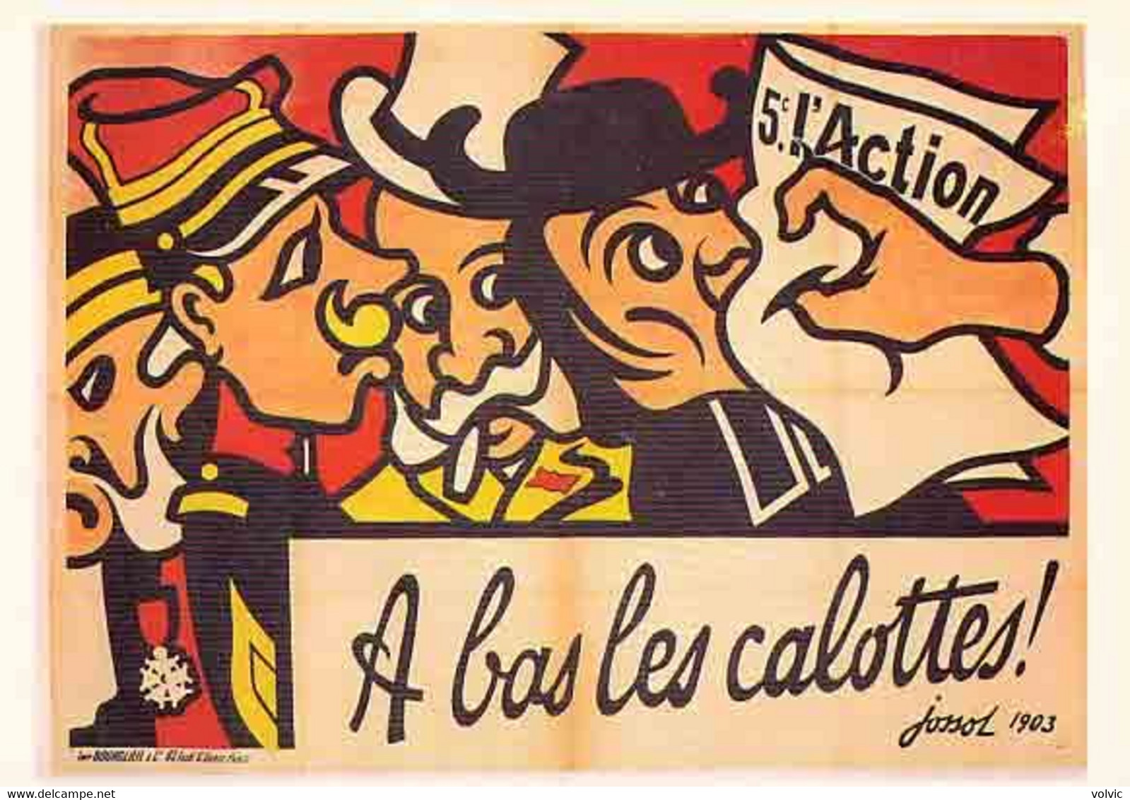 CP - A Bas Les Calottes ! - L'Action - JOSSOT - Jossot