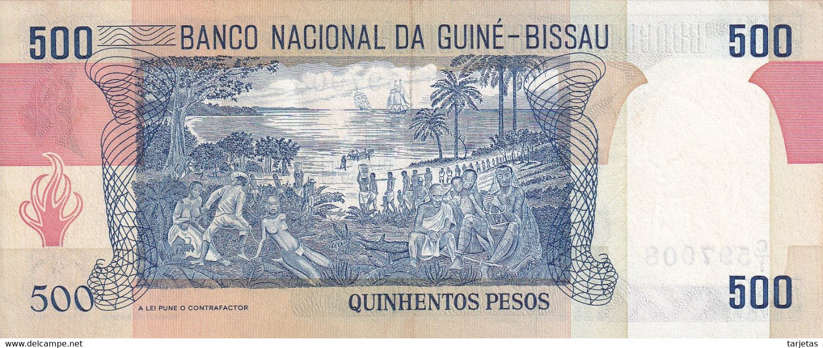 BILLETE DE GUINEA BISSAU DE 500 PESOS DEL AÑO 1983 SIN CIRCULAR (UNC) (BANKNOTE) - Guinea-Bissau