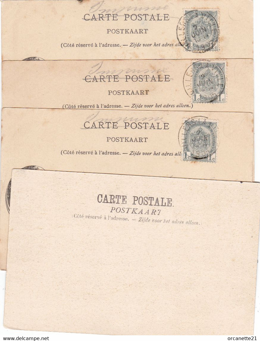 LOT De 4 CARTES De  L'Abbaye De Villers - 5 Scans - Villers-la-Ville