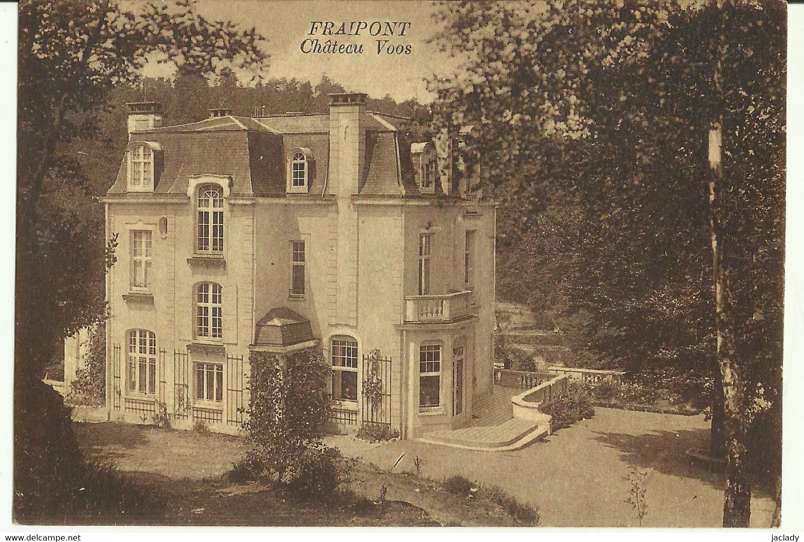 Fraipont -- Château Voos.      (2 Scans) - Trooz