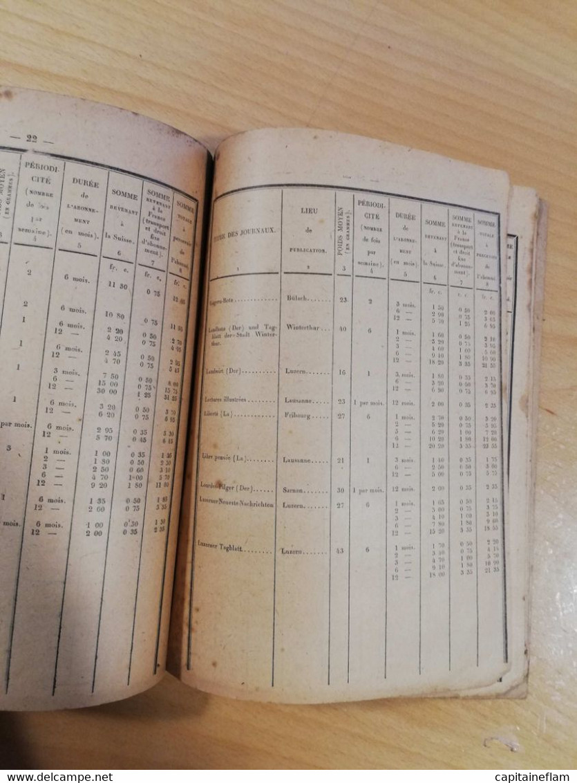 L33 - 1919 Suisse - Liste Des Journaux Et Conditions D'abonnement N°500-2 Ptt Postes - Postverwaltungen