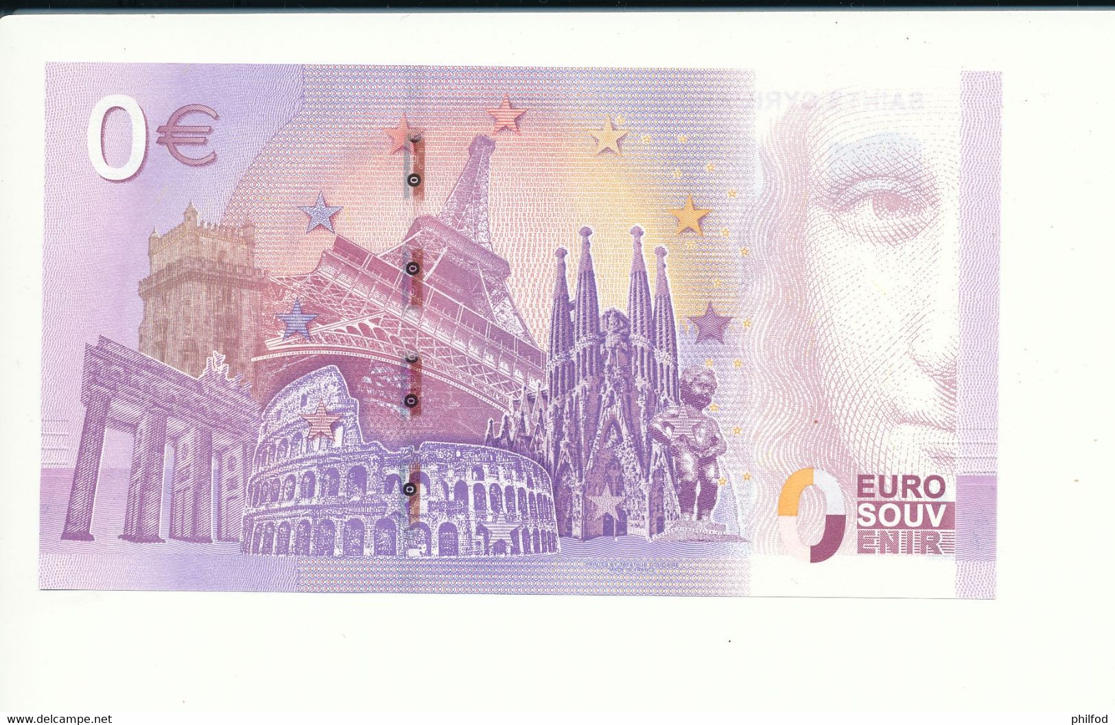 Billet Touristique 0 Euro - SAINTS CYRIL AND METHODIUS - BGAA - 2019-1 - N° 3825 - Autres & Non Classés