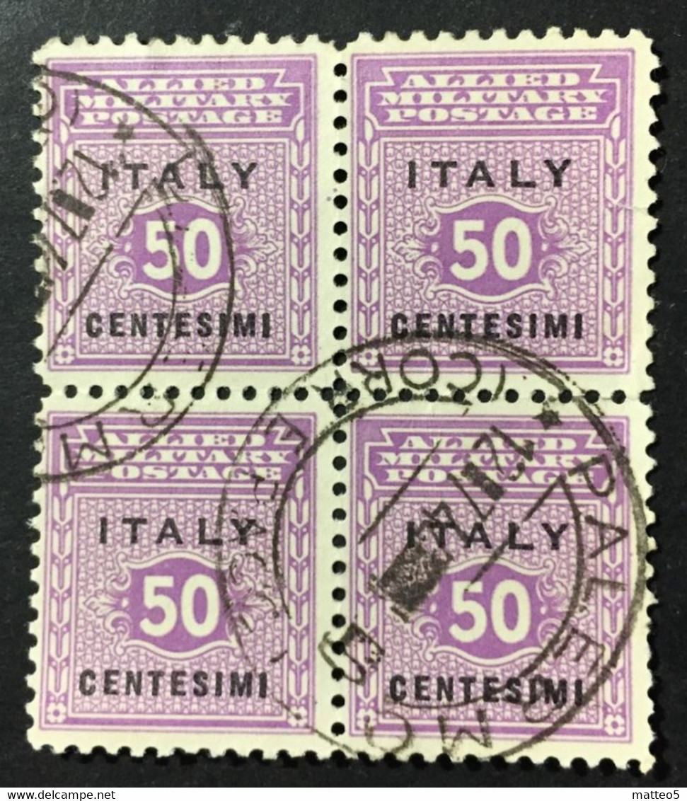 1943- Italia - Emissione Per La Sicilia - Allied Military Postage - Usati   4 Valori - A1 - Occup. Anglo-americana: Sicilia