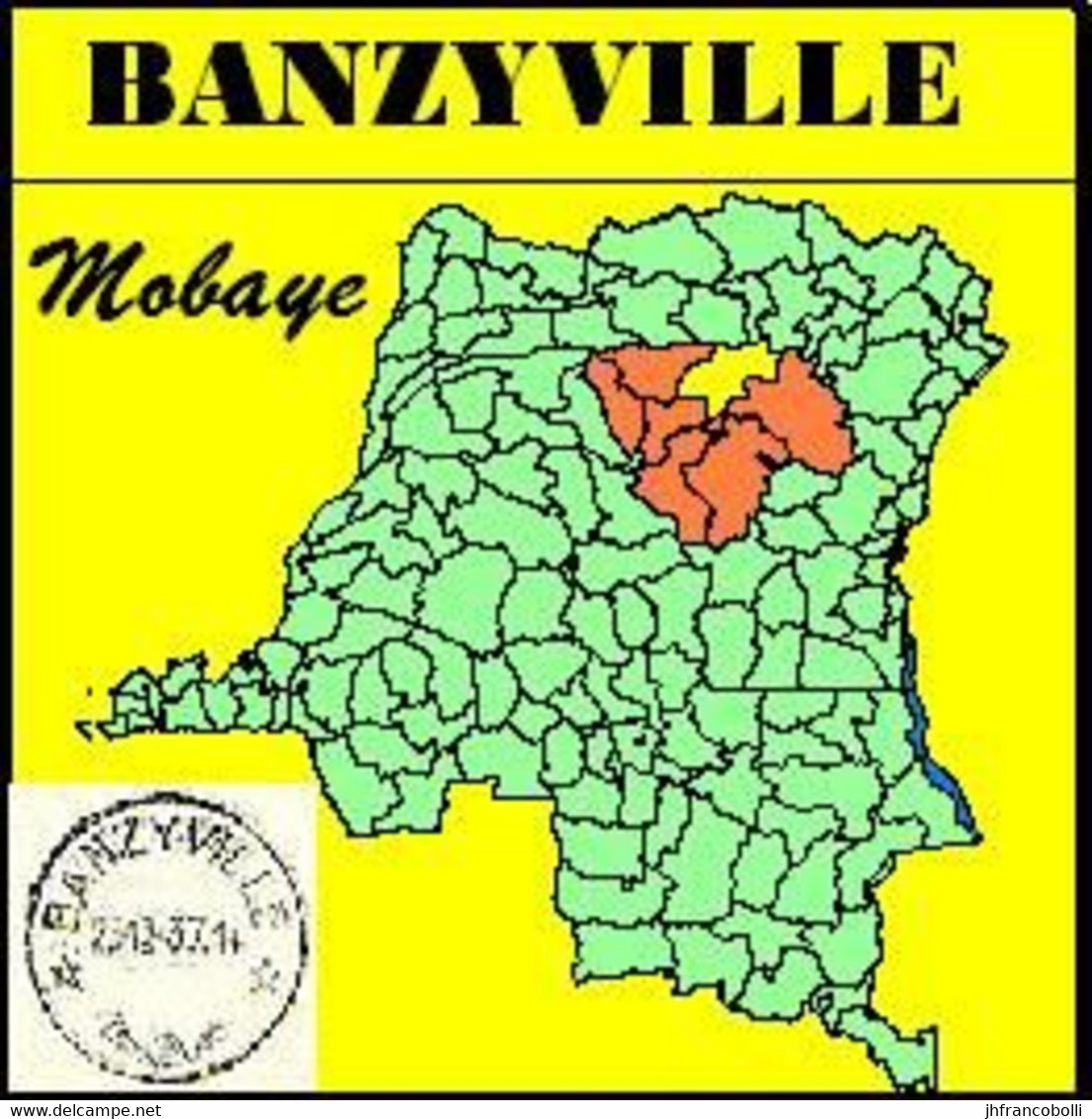 BANZYVILLE BELGIAN CONGO / CONGO BELGE CANCEL STUDY [1] WITH COB 299+191-A [ 2 STAMPS ] - Abarten Und Kuriositäten