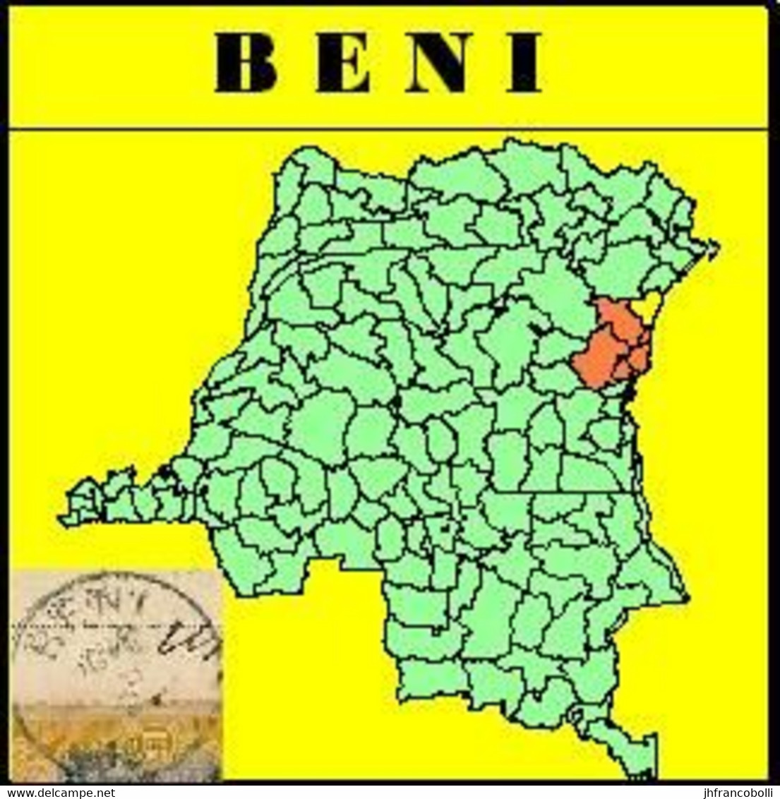 BENI BELGIAN CONGO / CONGO BELGE CANCEL STUDY [1] WITH COB 313+363 [ 2 STAMPS ] - Abarten Und Kuriositäten