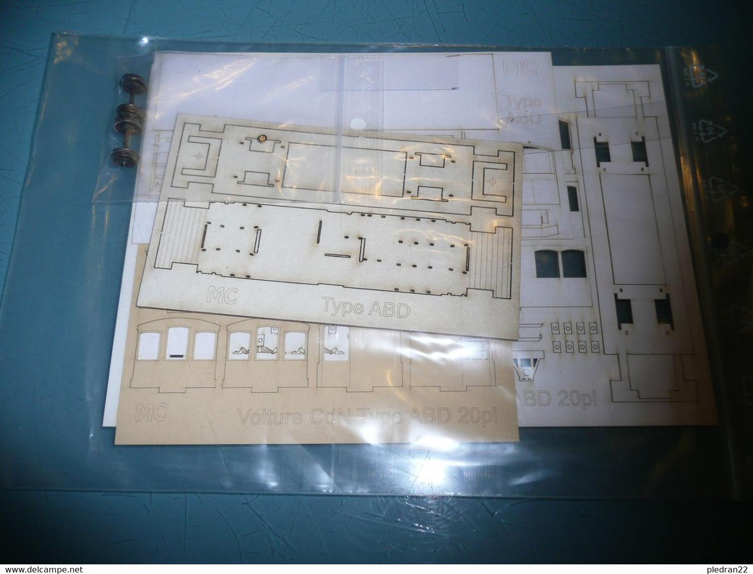 TRAIN CHEMINS DE FER DES COTES DU NORD MODELISME MAQUETTE A CONSTRUIRE HOm MC VOITURE CDN TYPE ABD 20 PL. - Passagierwagen