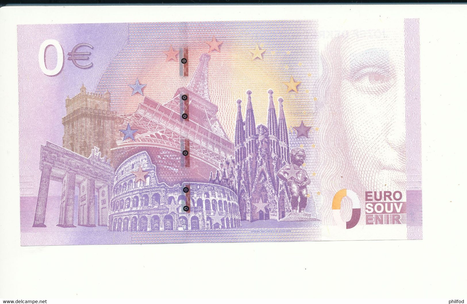 Billet Touristique 0 Euro - JOZEF DEKRET MATEJOVIE 1774 - 1841 - EEBM - 2019-1 - N° 9356 - Autres & Non Classés